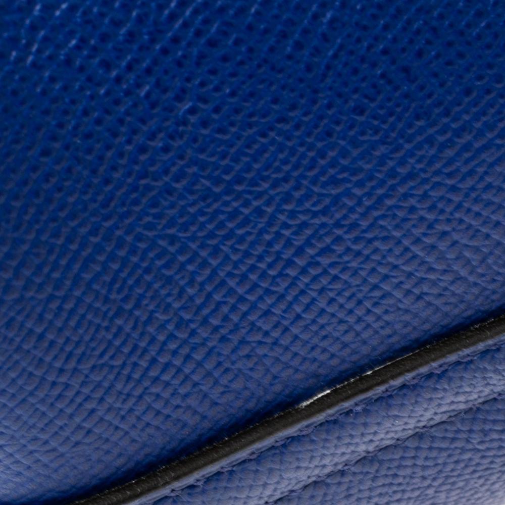 Hermes Blue Electric Epsom Leather Palladium Finish Bolide 35 Bag 10