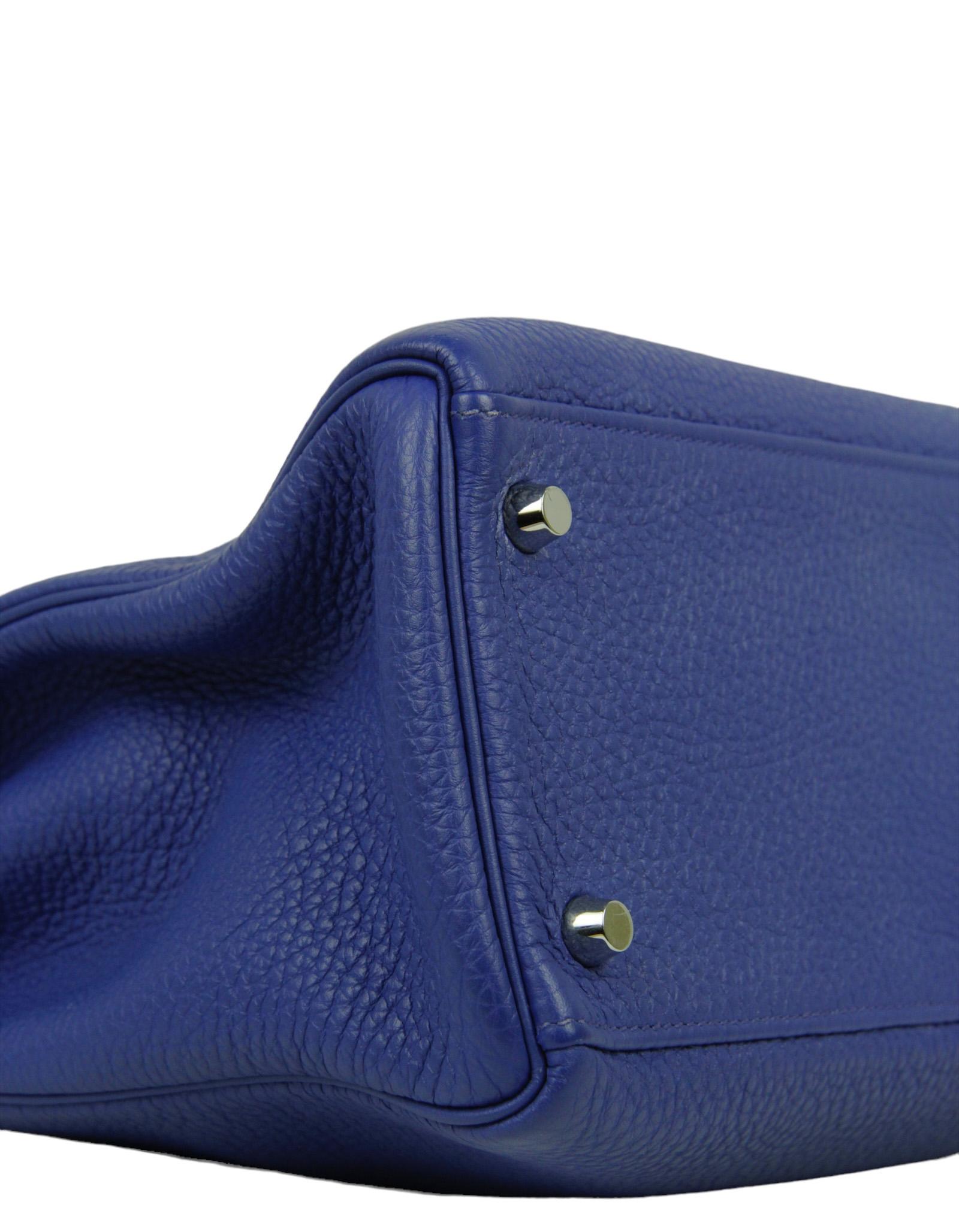 De las mujeres Bolso Kelly Hermes Azul Togo Eléctrico 32cm Piel Paladio en venta