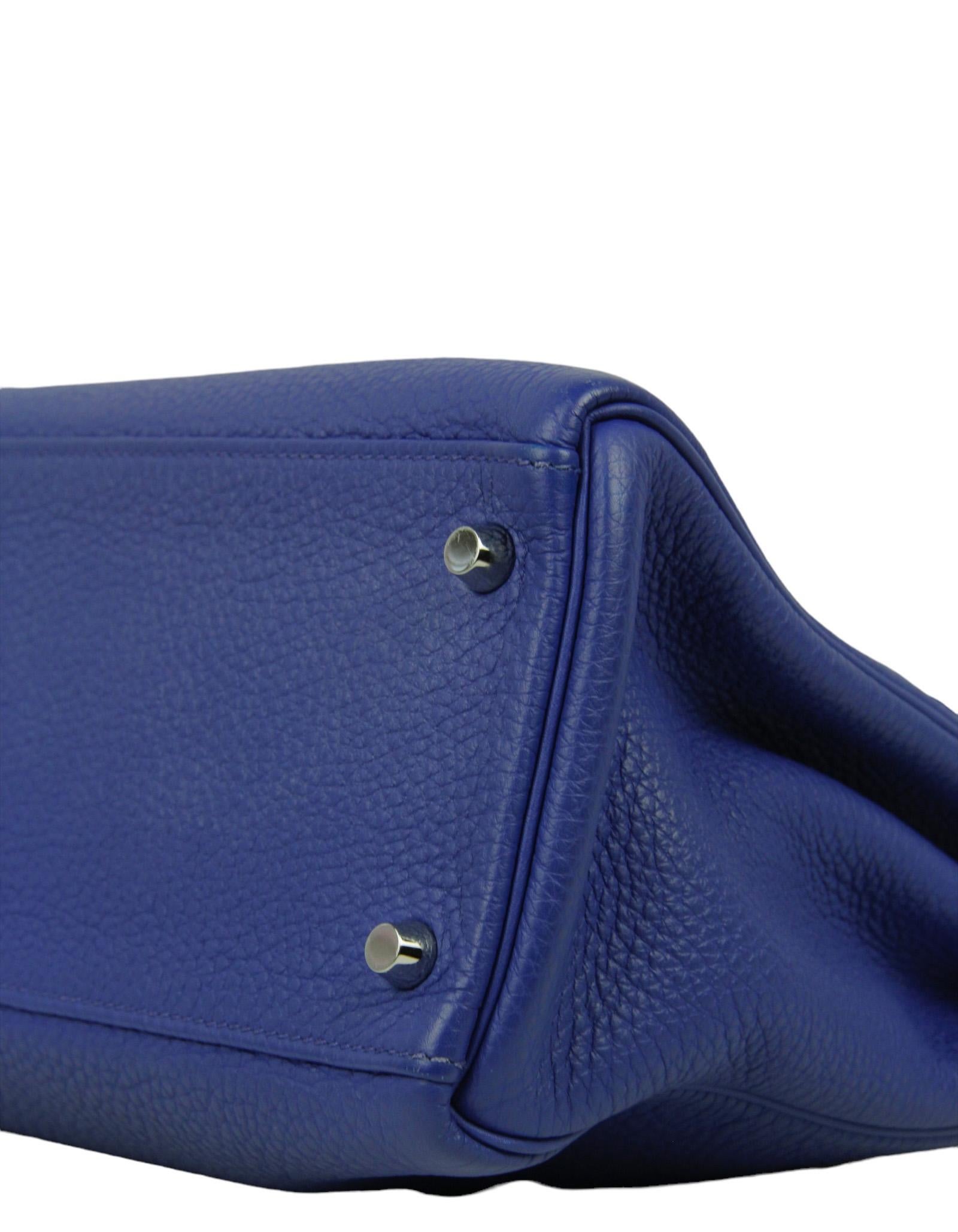Bolso Kelly Hermes Azul Togo Eléctrico 32cm Piel Paladio en venta 1