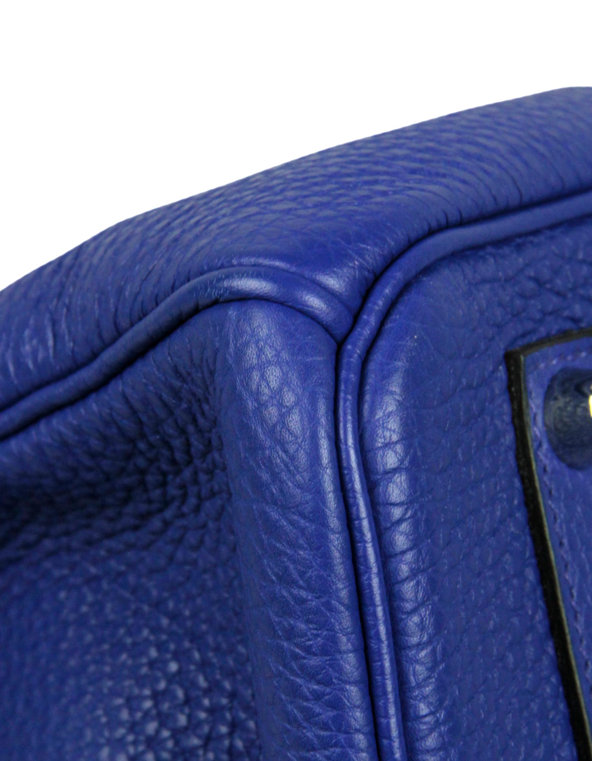 Bleu Sac Birkin 35cm en cuir Togo électrique bleu Hermes PHW en vente