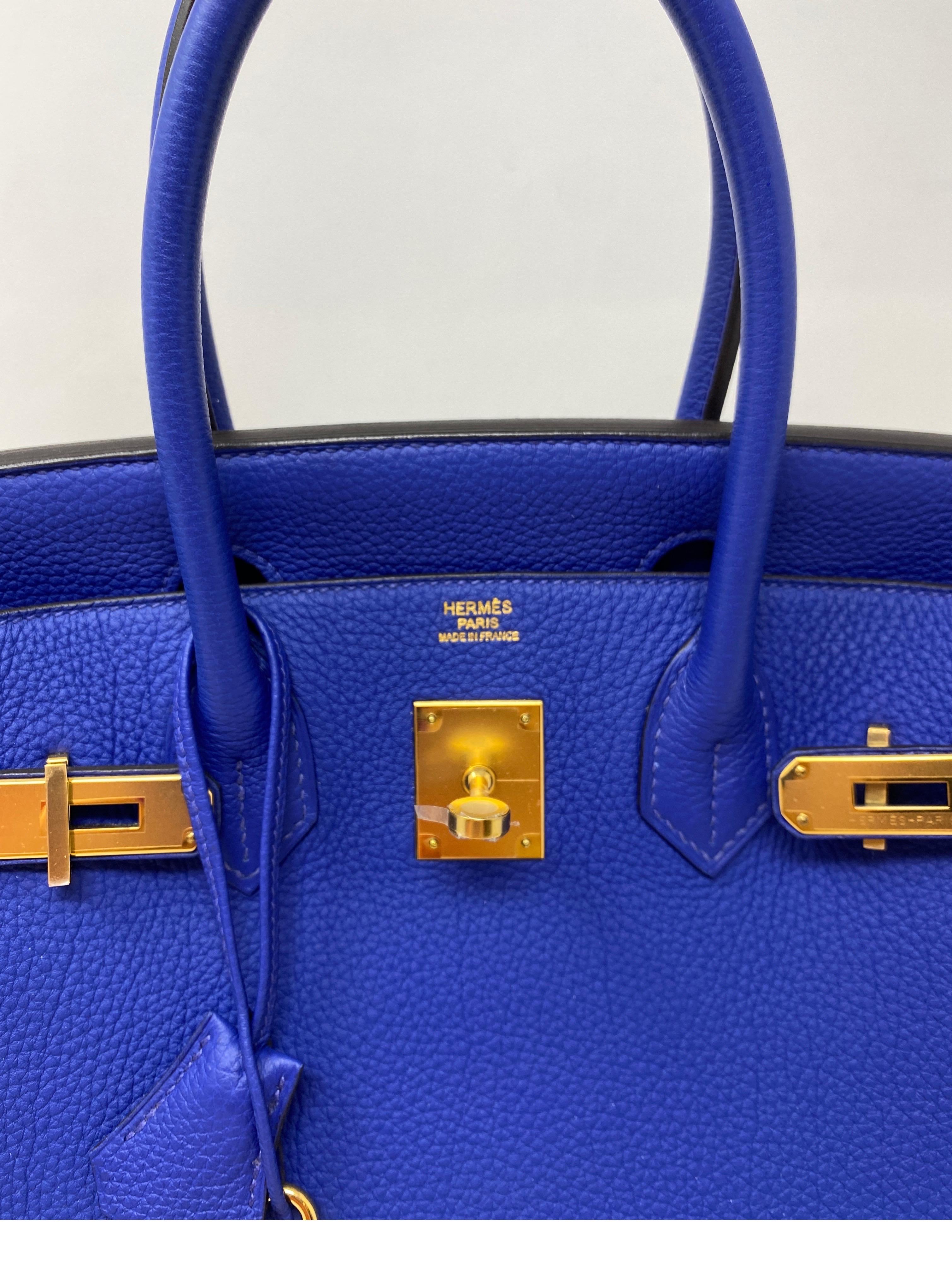 Hermes Blue Electrique 30 Bag  8