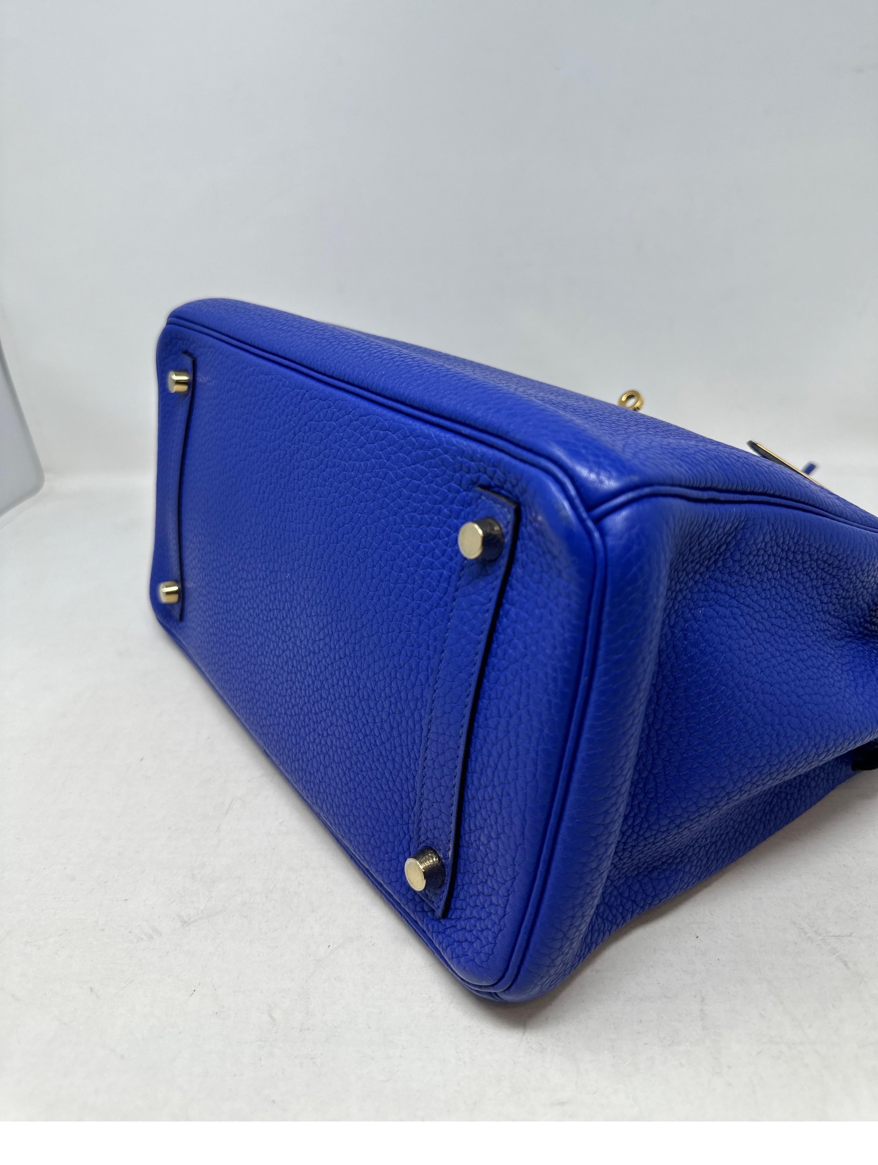 Hermes Blue Electrique Birkin 30 Bag 7