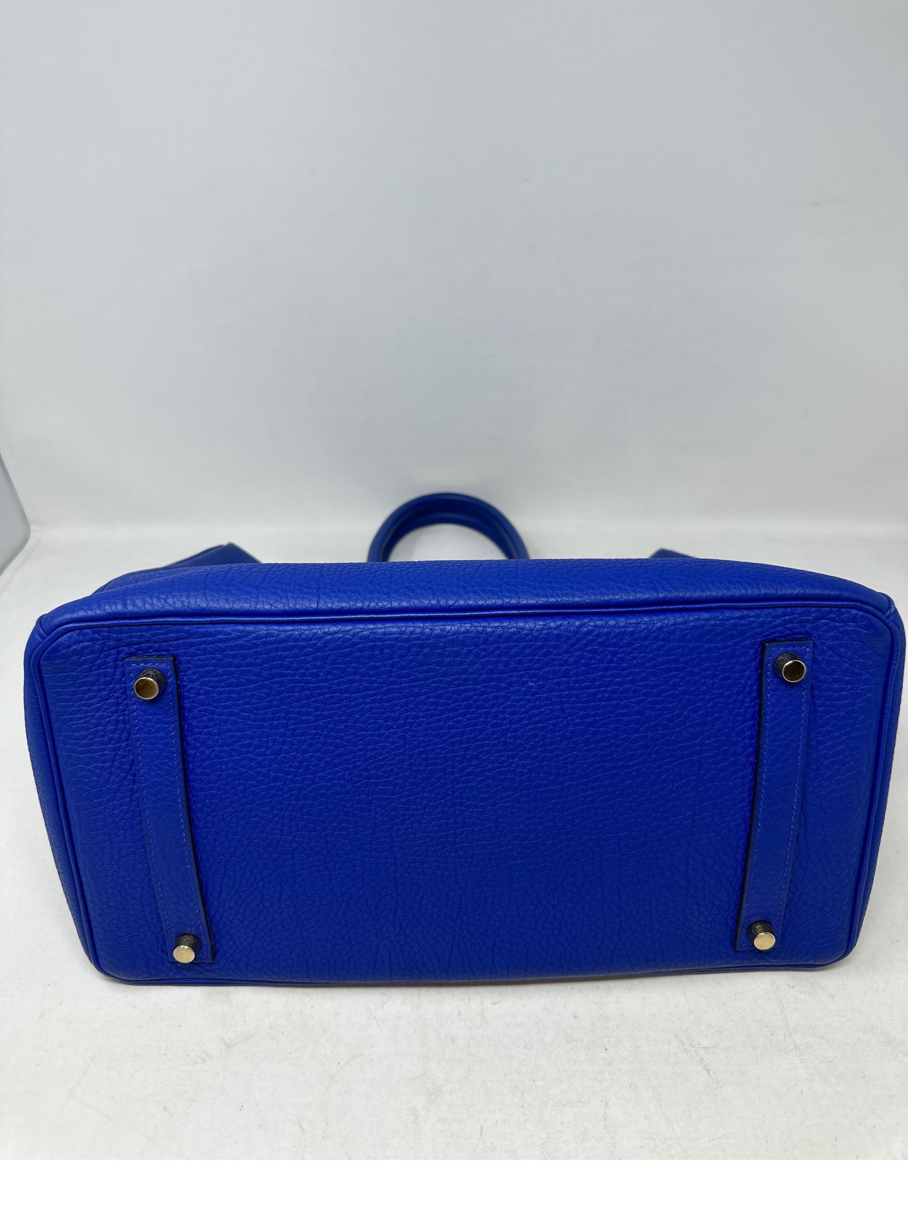 Hermes Blue Electrique Birkin 30 Bag  7
