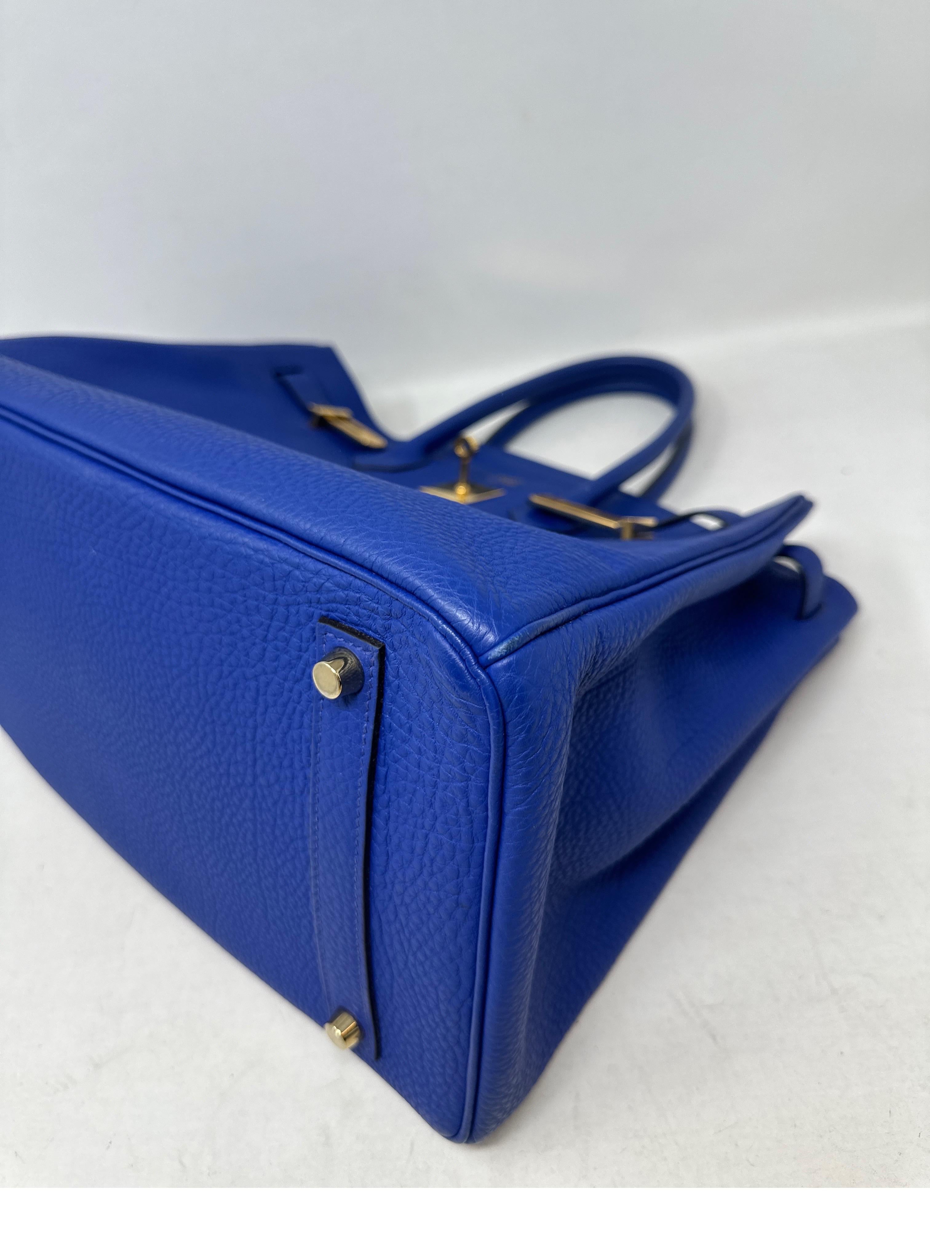 Hermes Blue Electrique Birkin 30 Bag  10