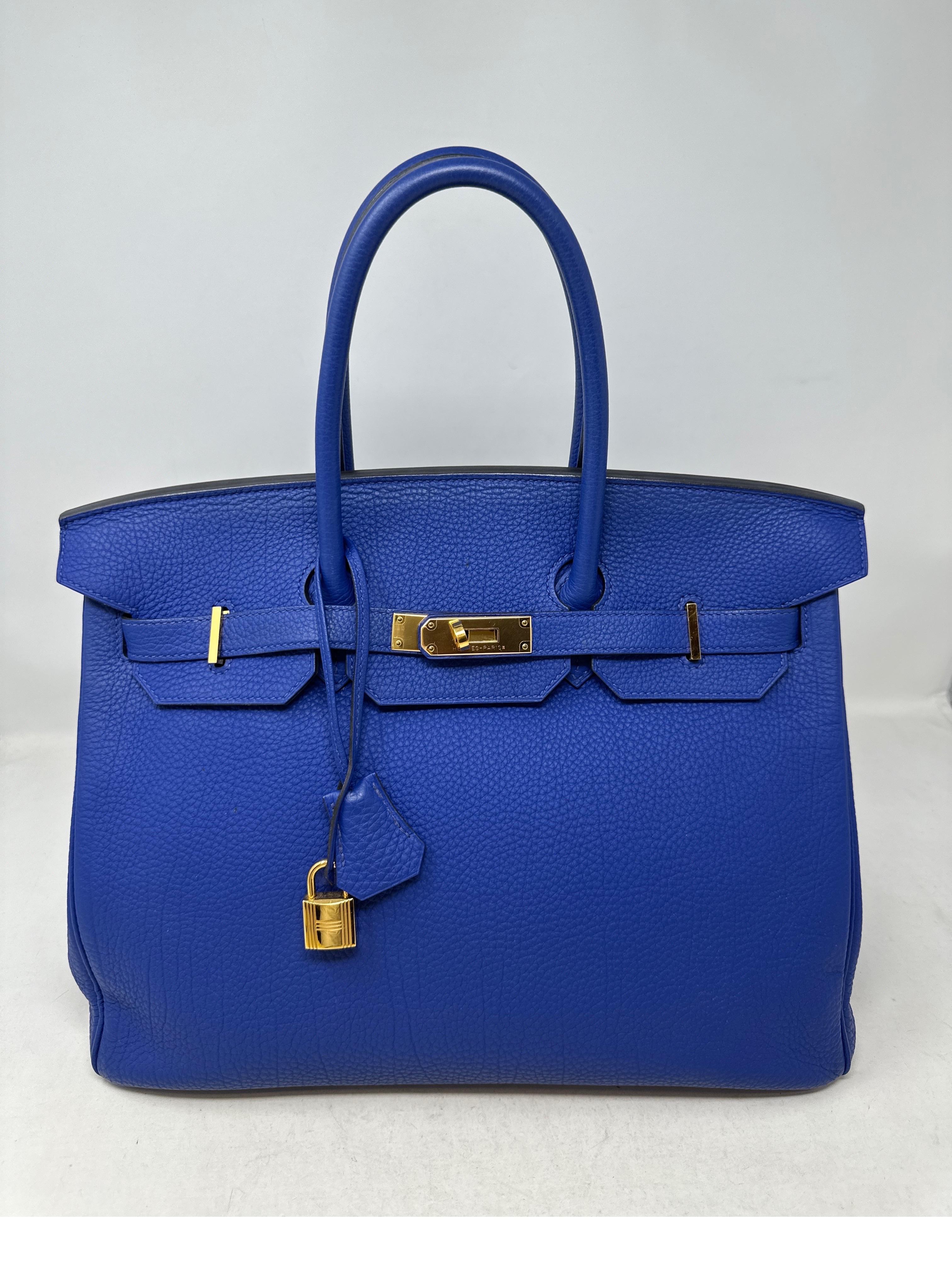 Hermes Blue Electrique Birkin 30 Bag  11