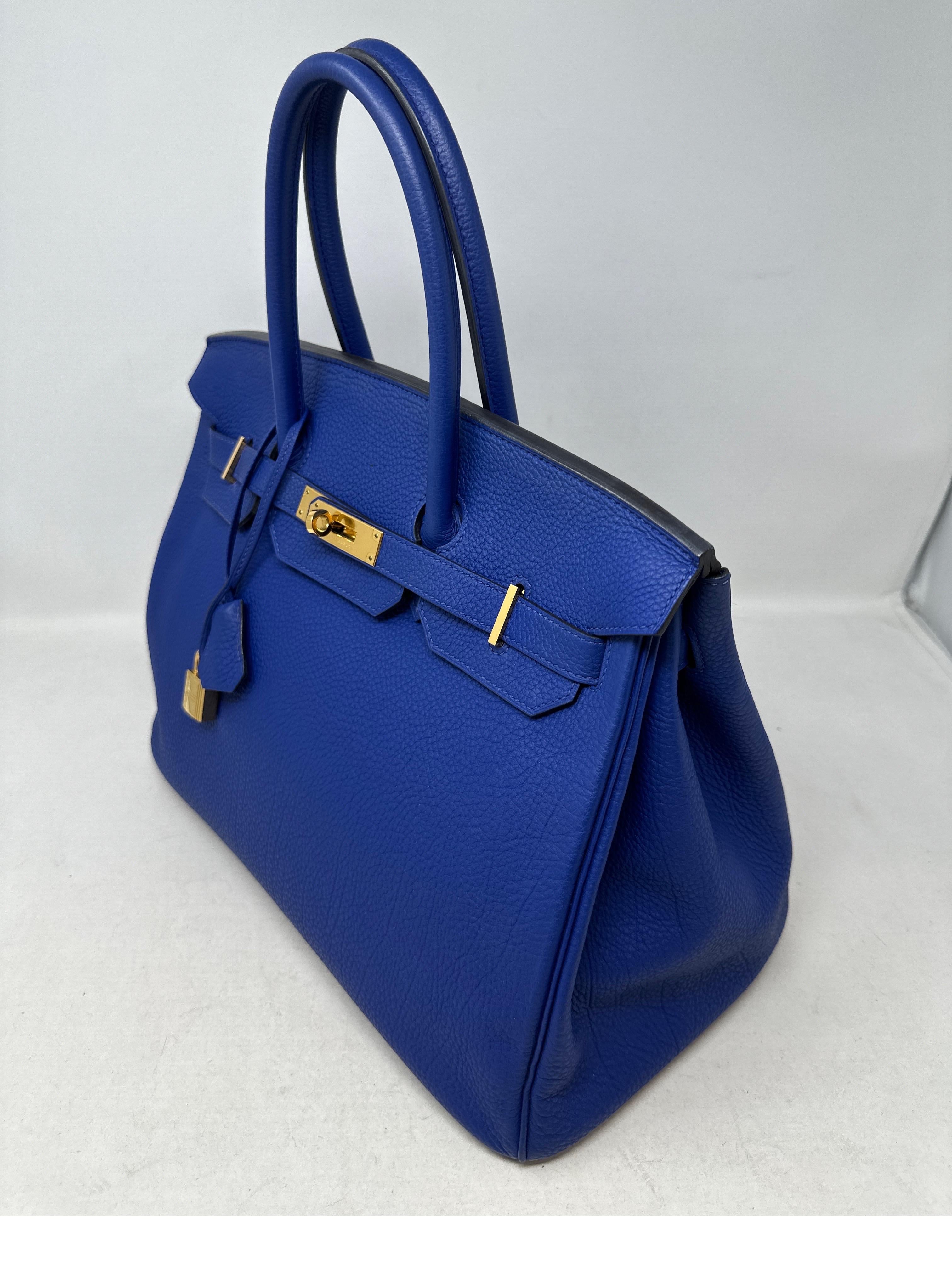 Hermes Blue Electrique Birkin 30 Bag  13