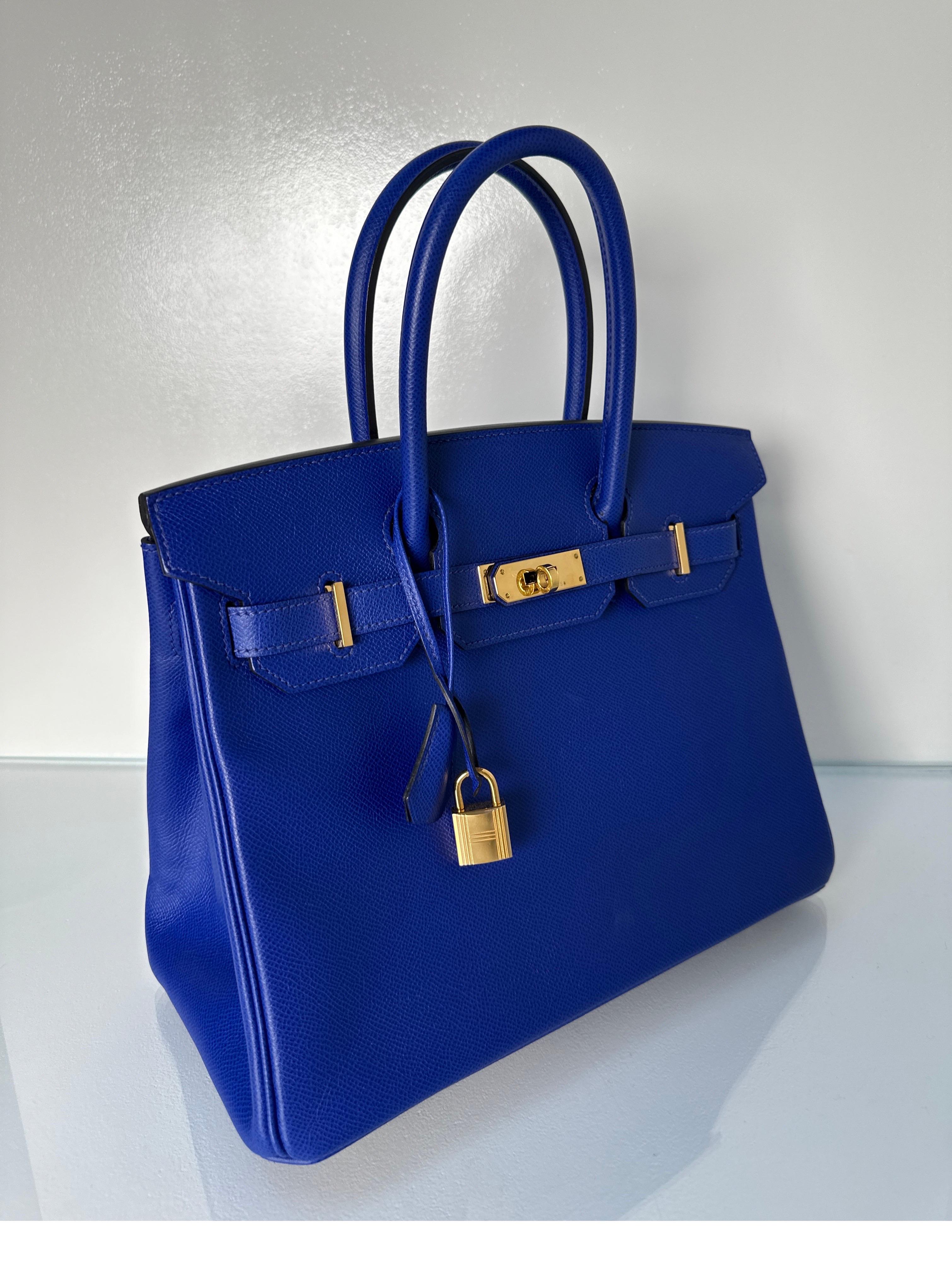 Hermes Blue Electrique Birkin 30 Bag 13