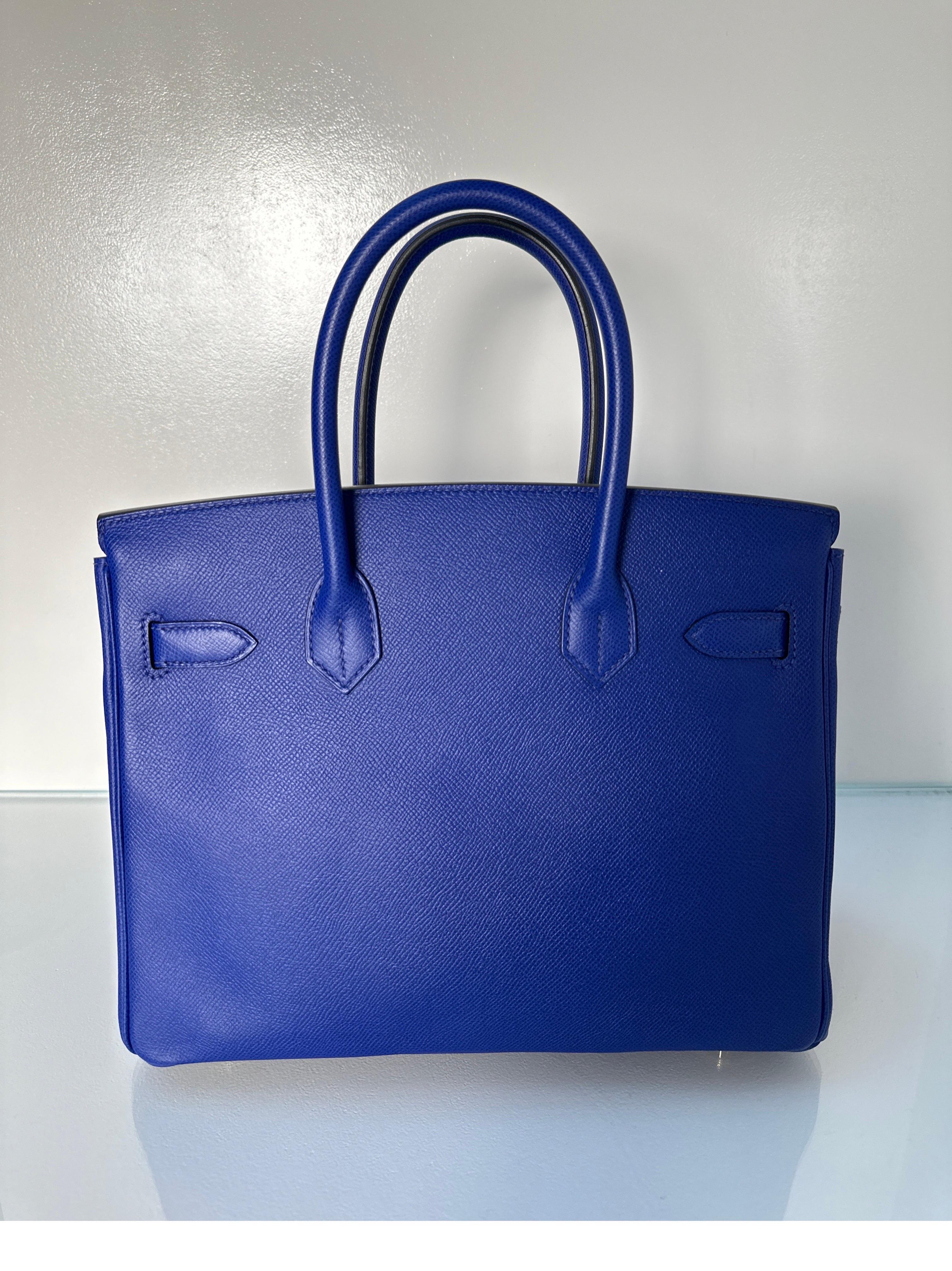 Hermes Blue Electrique Birkin 30 Bag 1