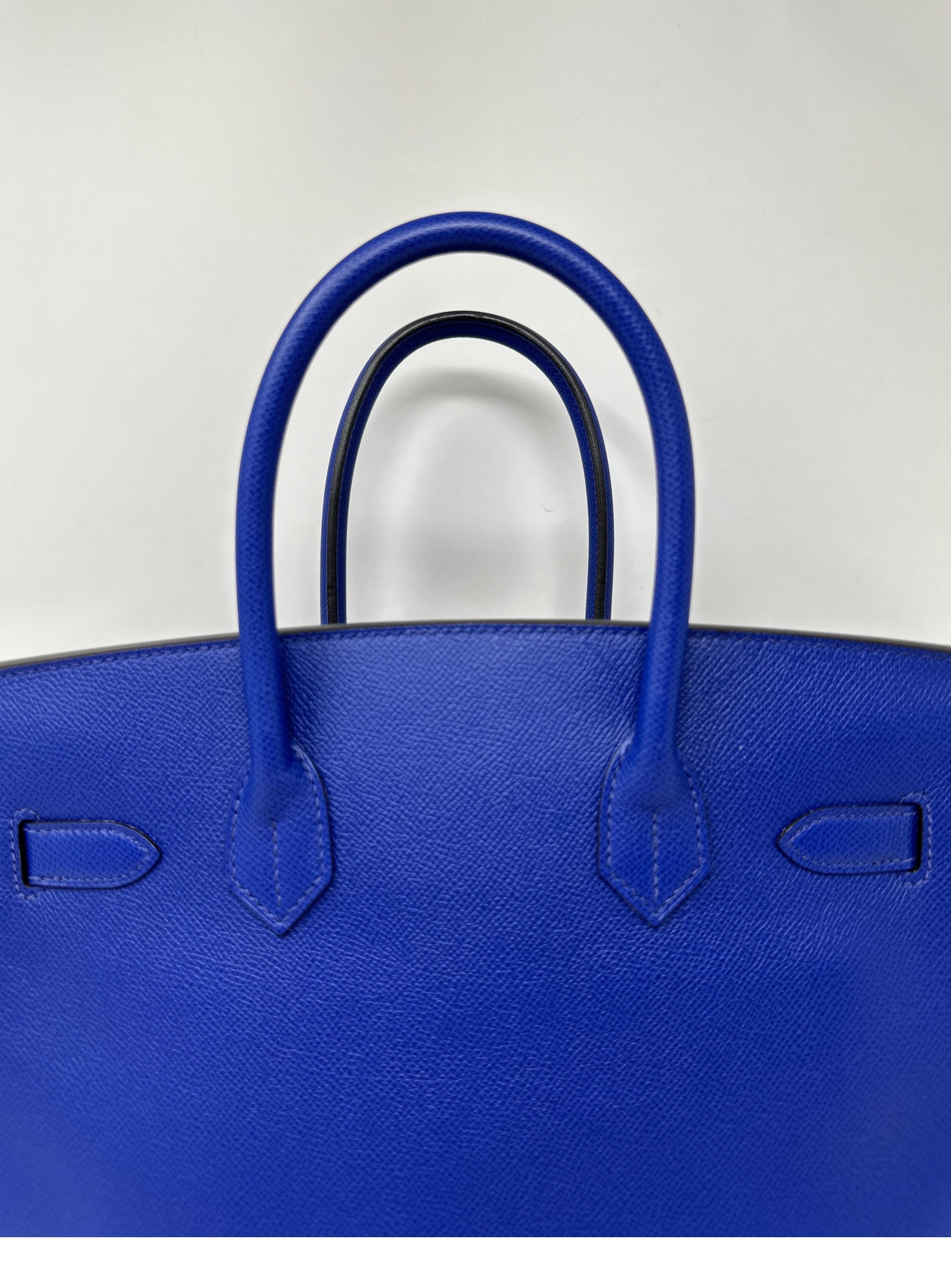 Hermes Blue Electrique Birkin 30 Bag 2