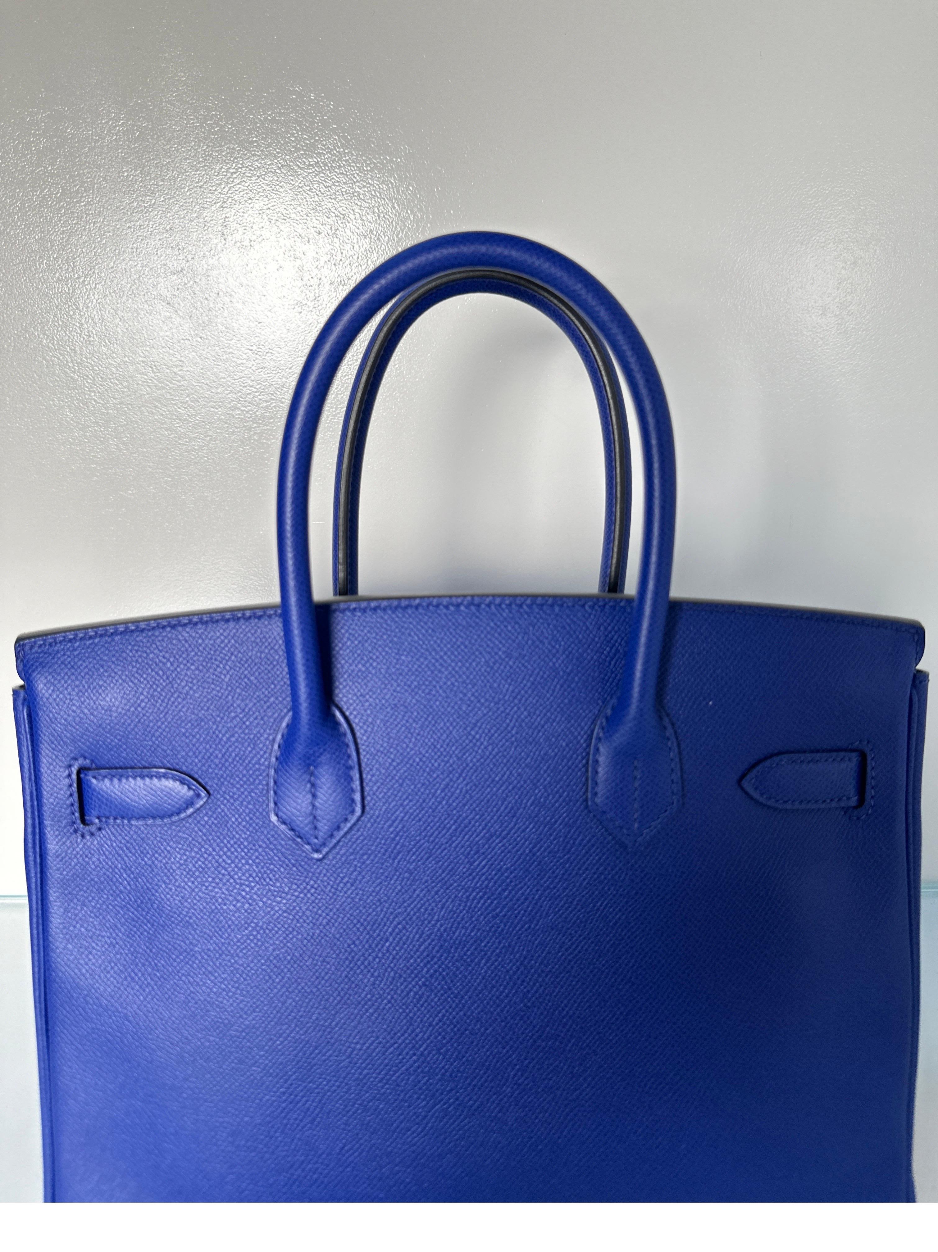 Hermes Blue Electrique Birkin 30 Bag 2