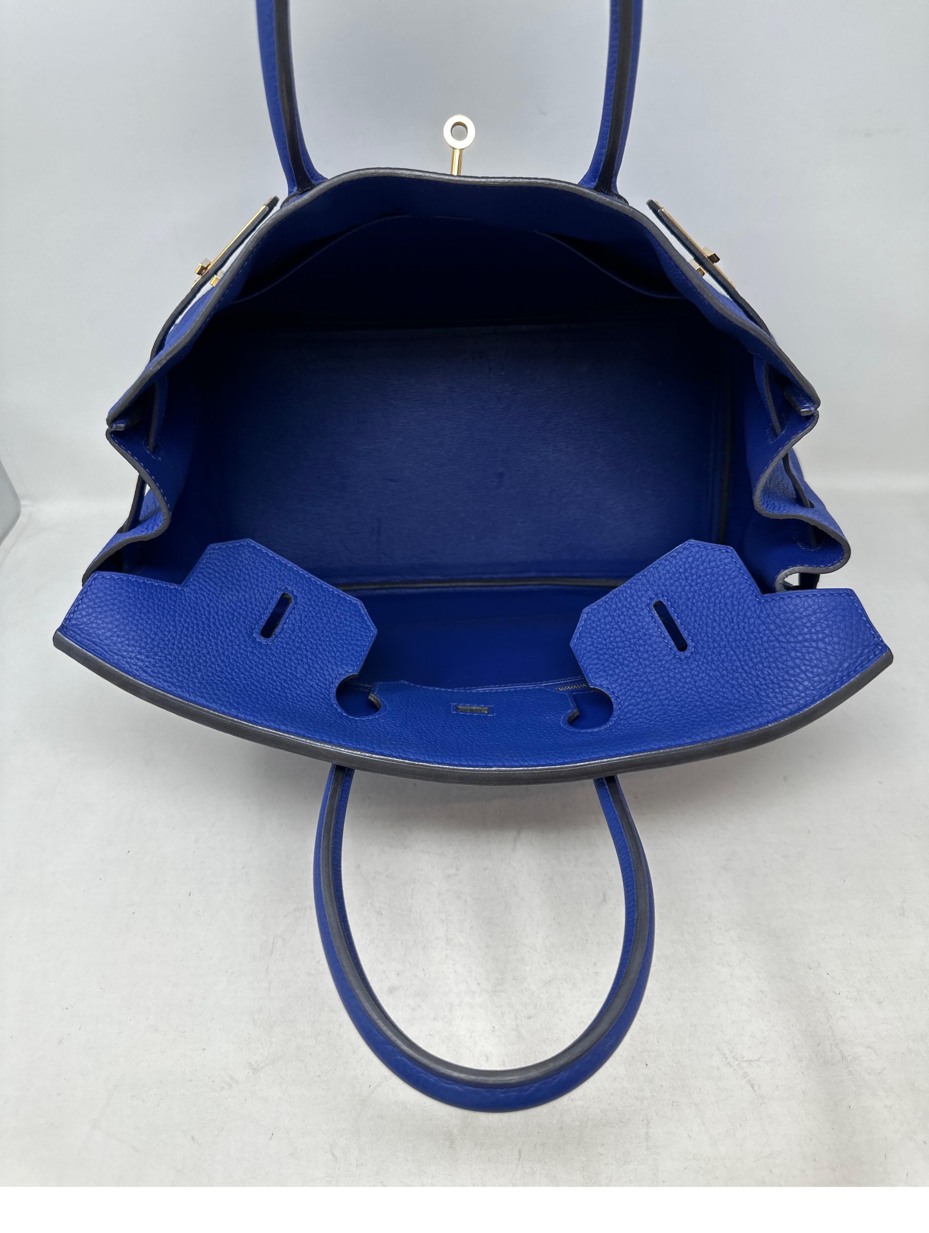 Hermes Blue Electrique Birkin 30 Bag  3