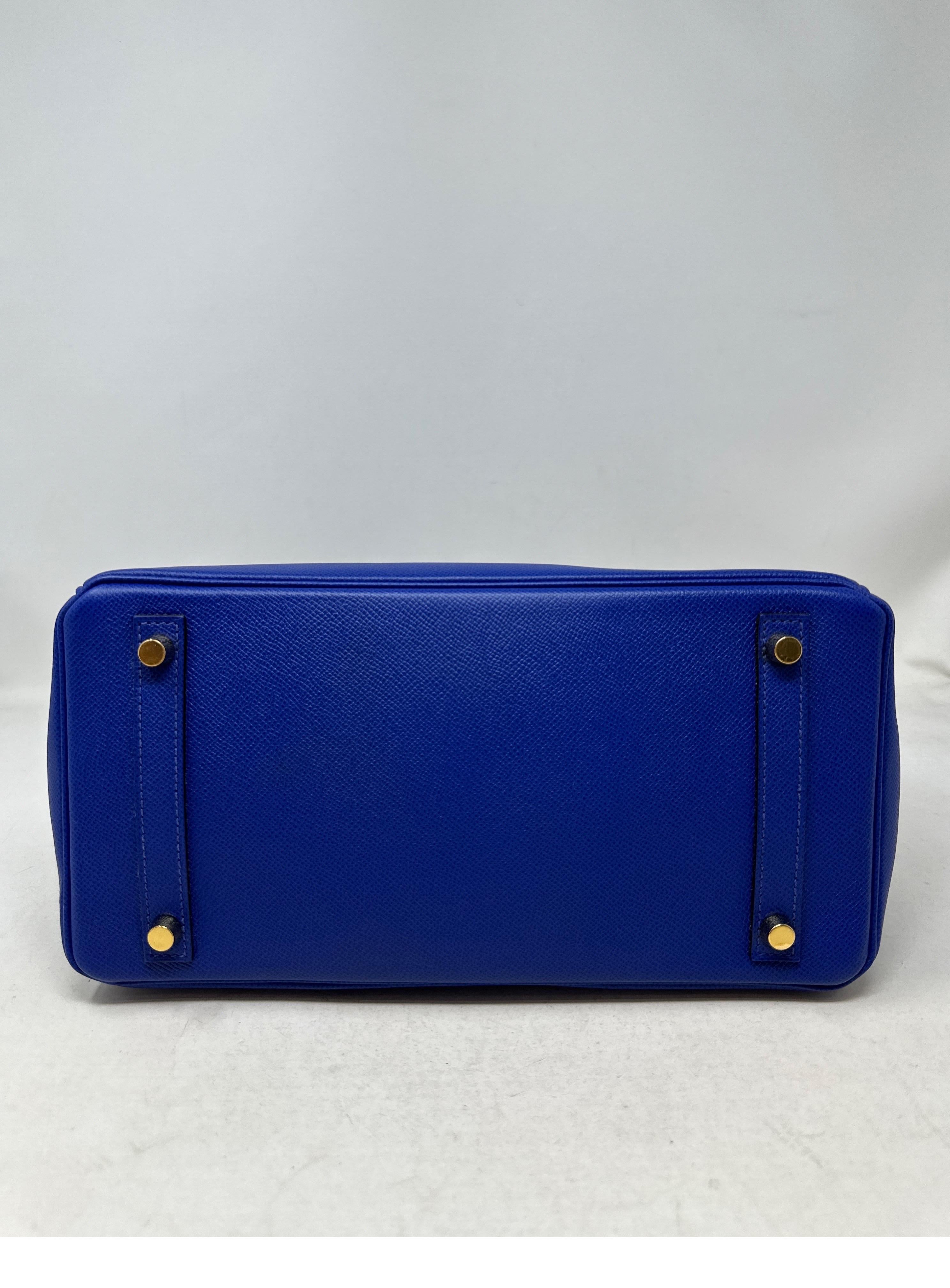 Hermes Blue Electrique Birkin 30 Bag 3