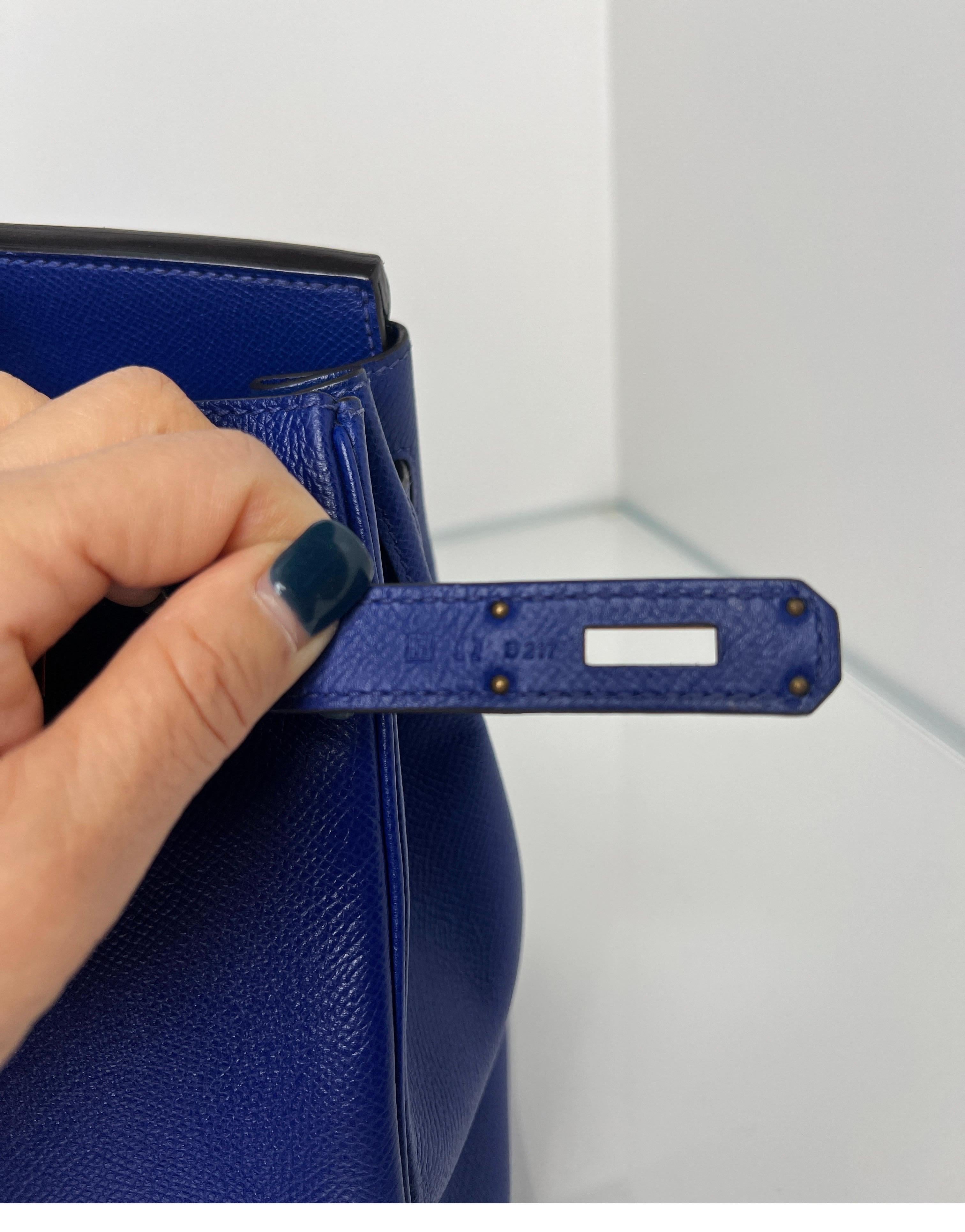 Hermes Blue Electrique Birkin 30 Bag 3
