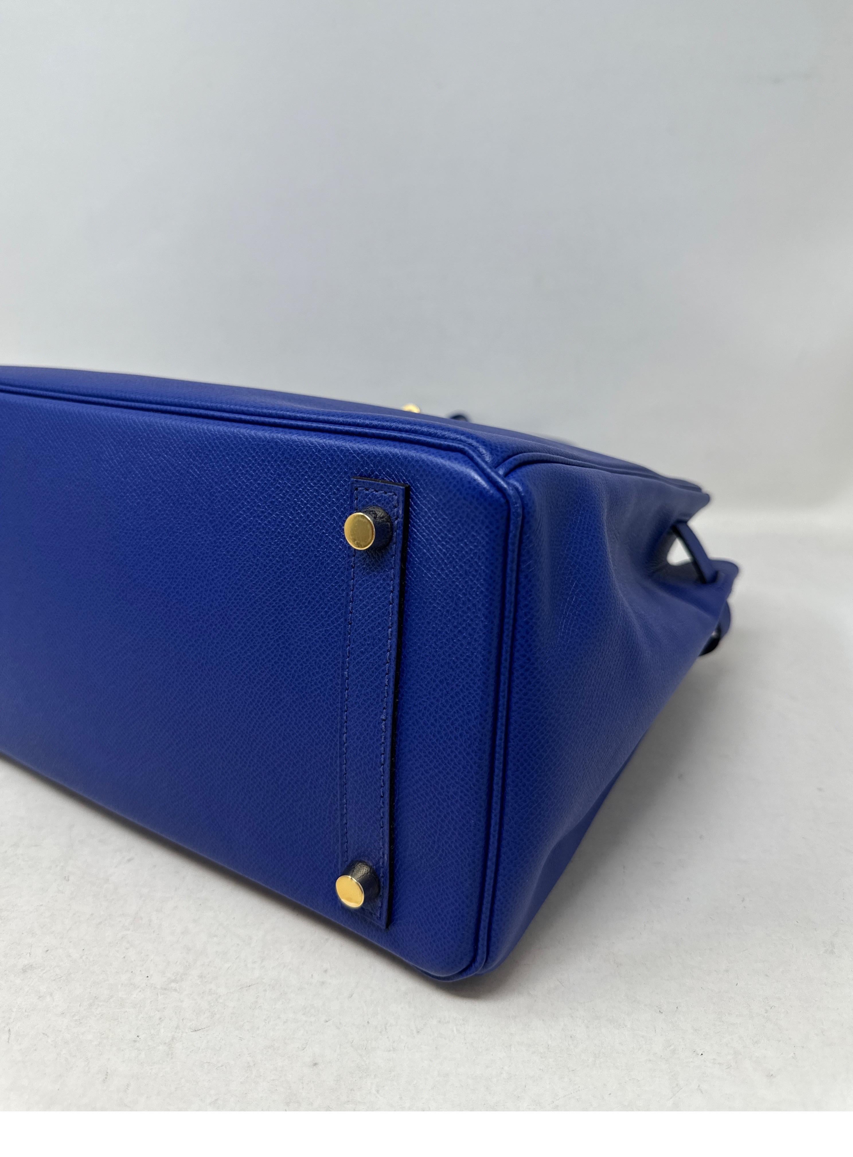 Hermes Blue Electrique Birkin 30 Bag 4