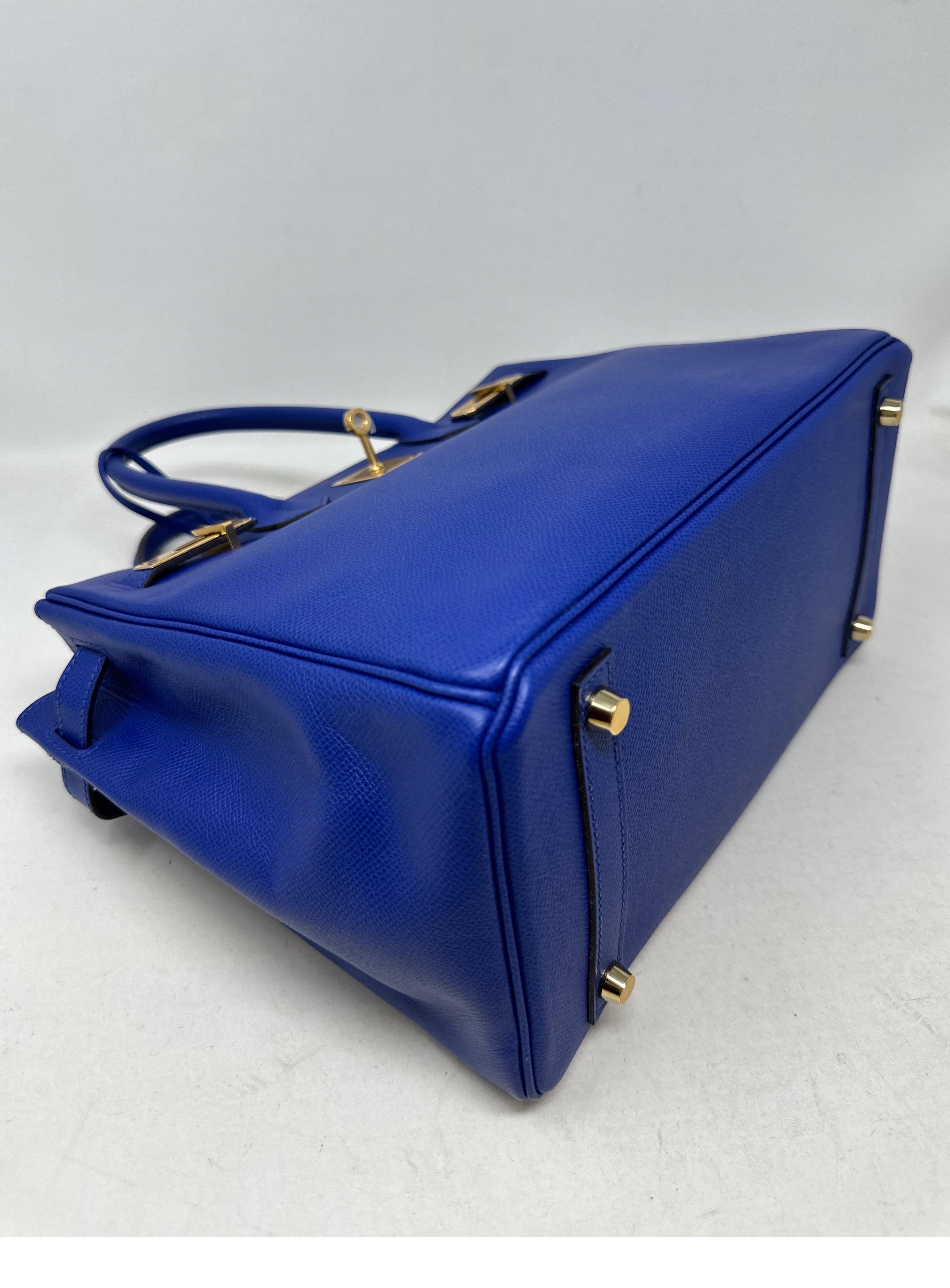 Hermes Blue Electrique Birkin 30 Bag 5