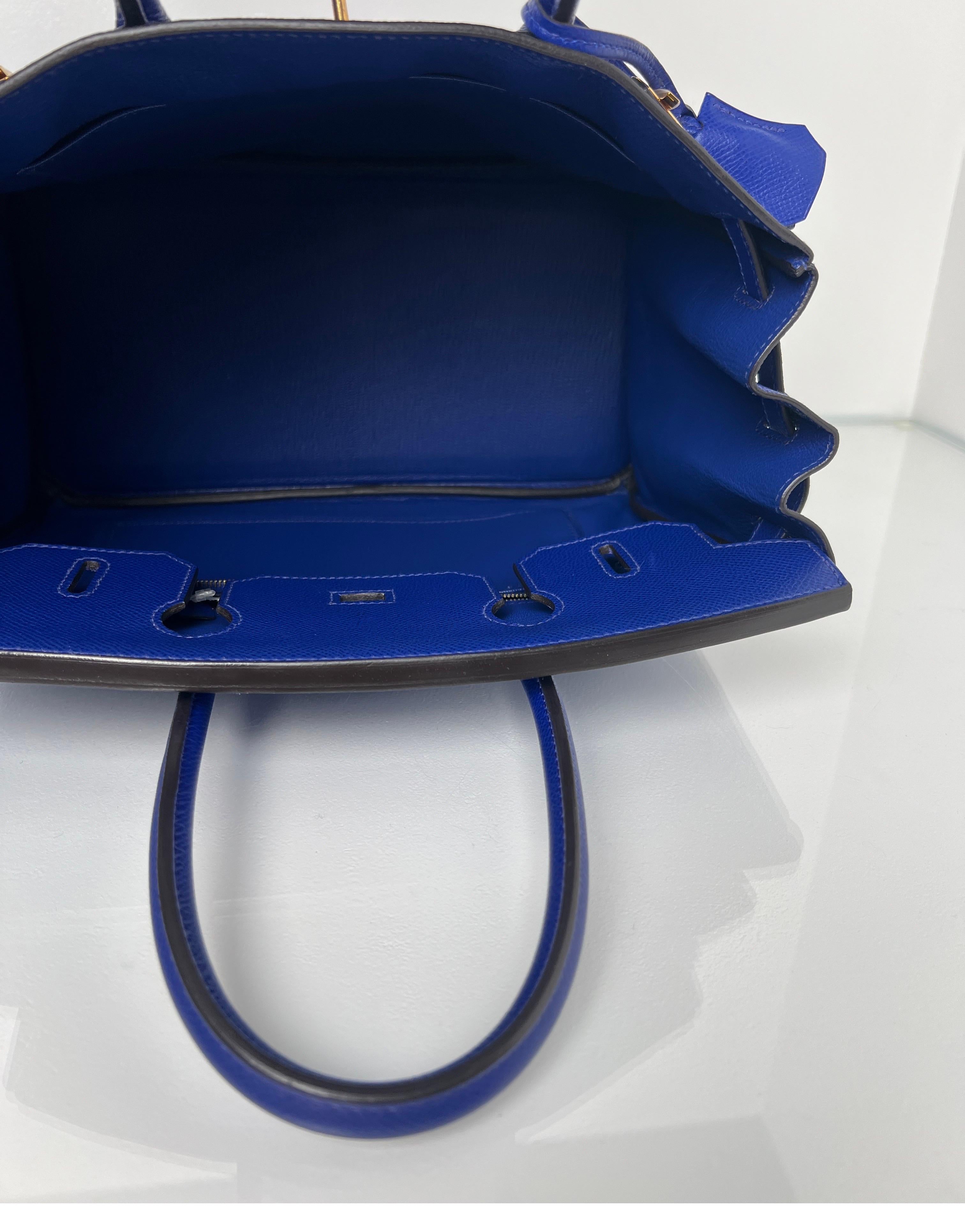 Hermes Blue Electrique Birkin 30 Bag 5