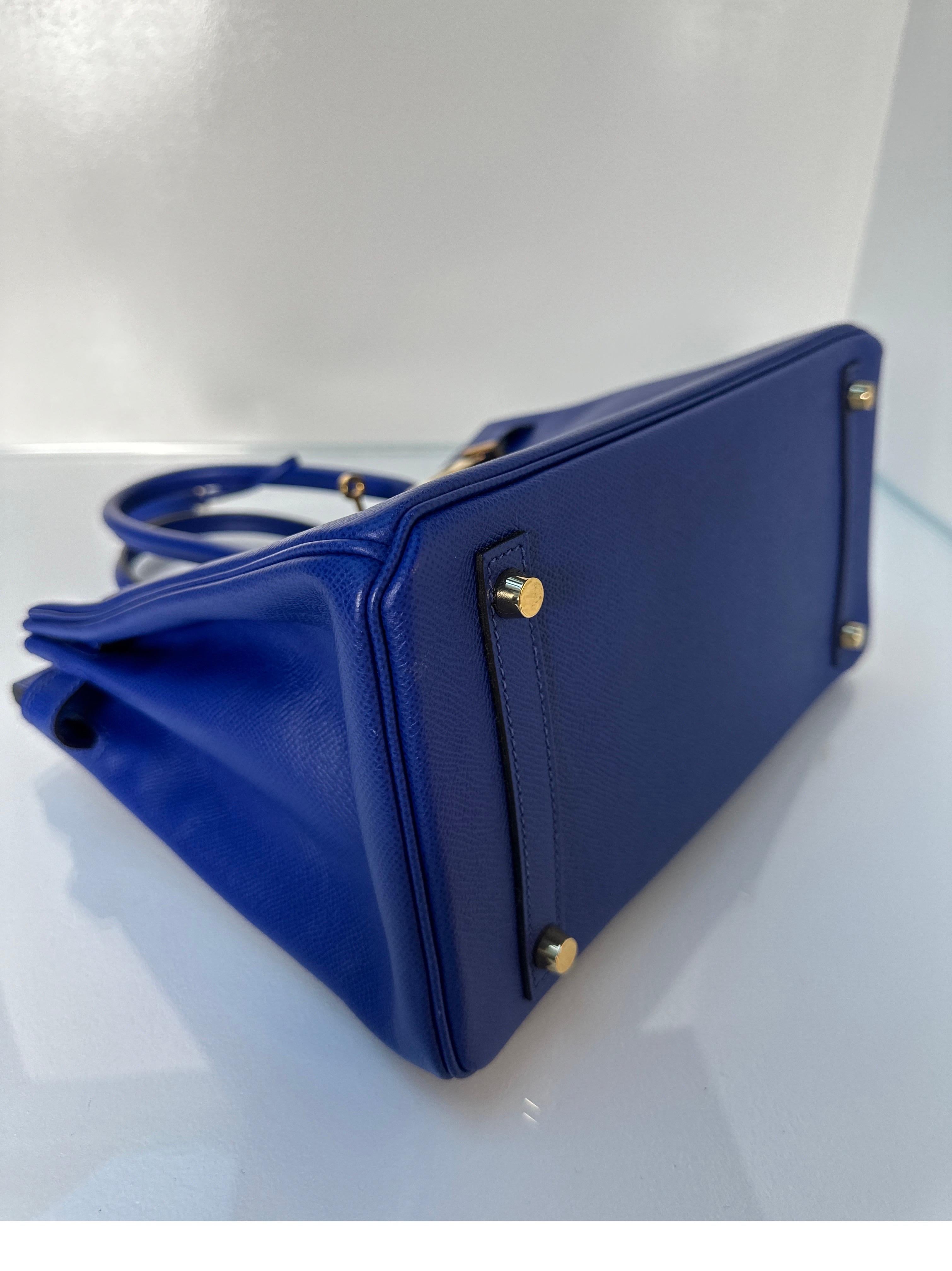 Hermes Blue Electrique Birkin 30 Bag 5