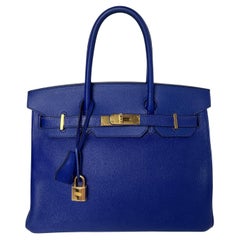 Hermes Blue Electrique Birkin 30 Bag