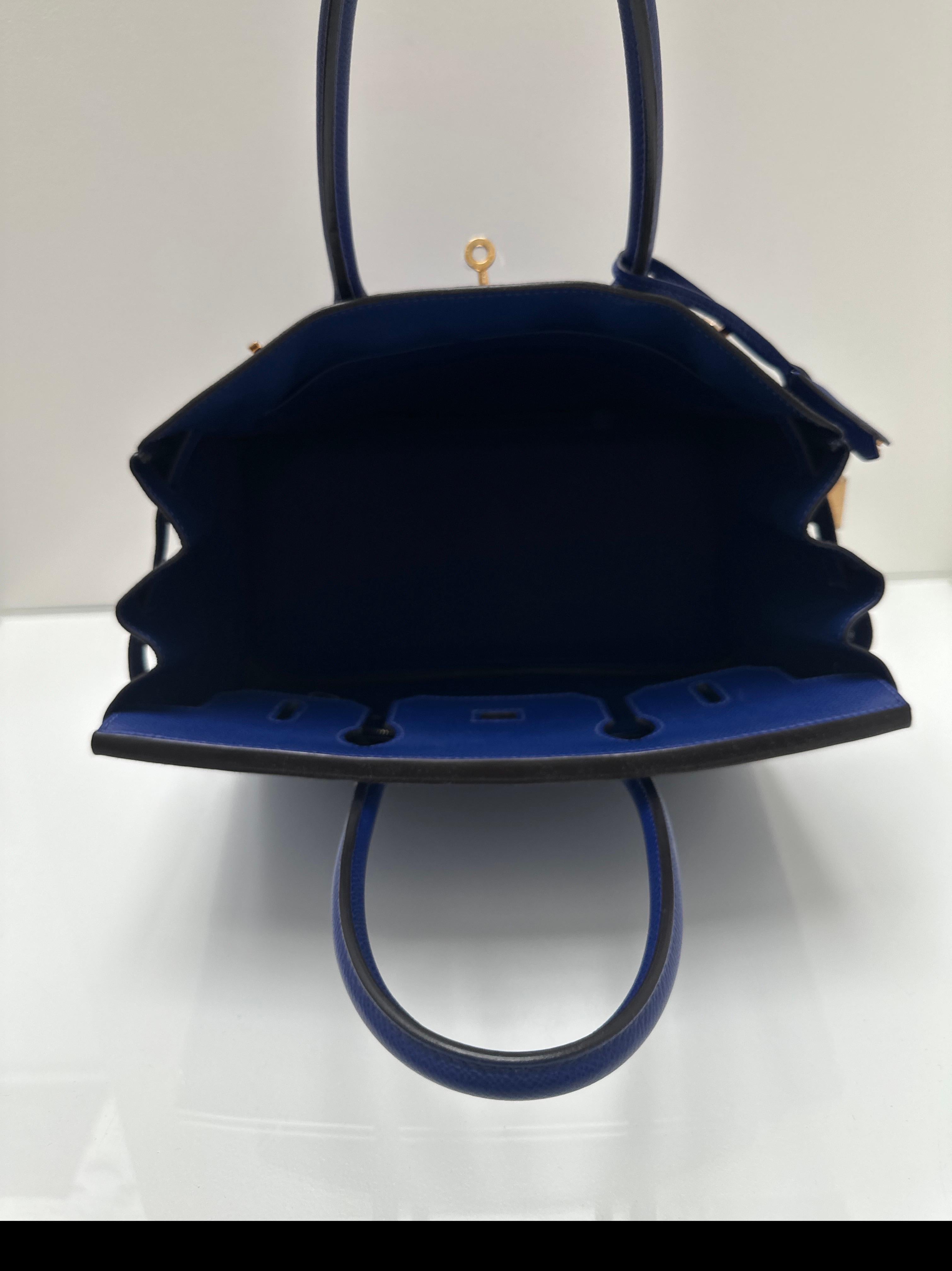 Hermes Blue Electrique Birkin 30 Bag For Sale 6