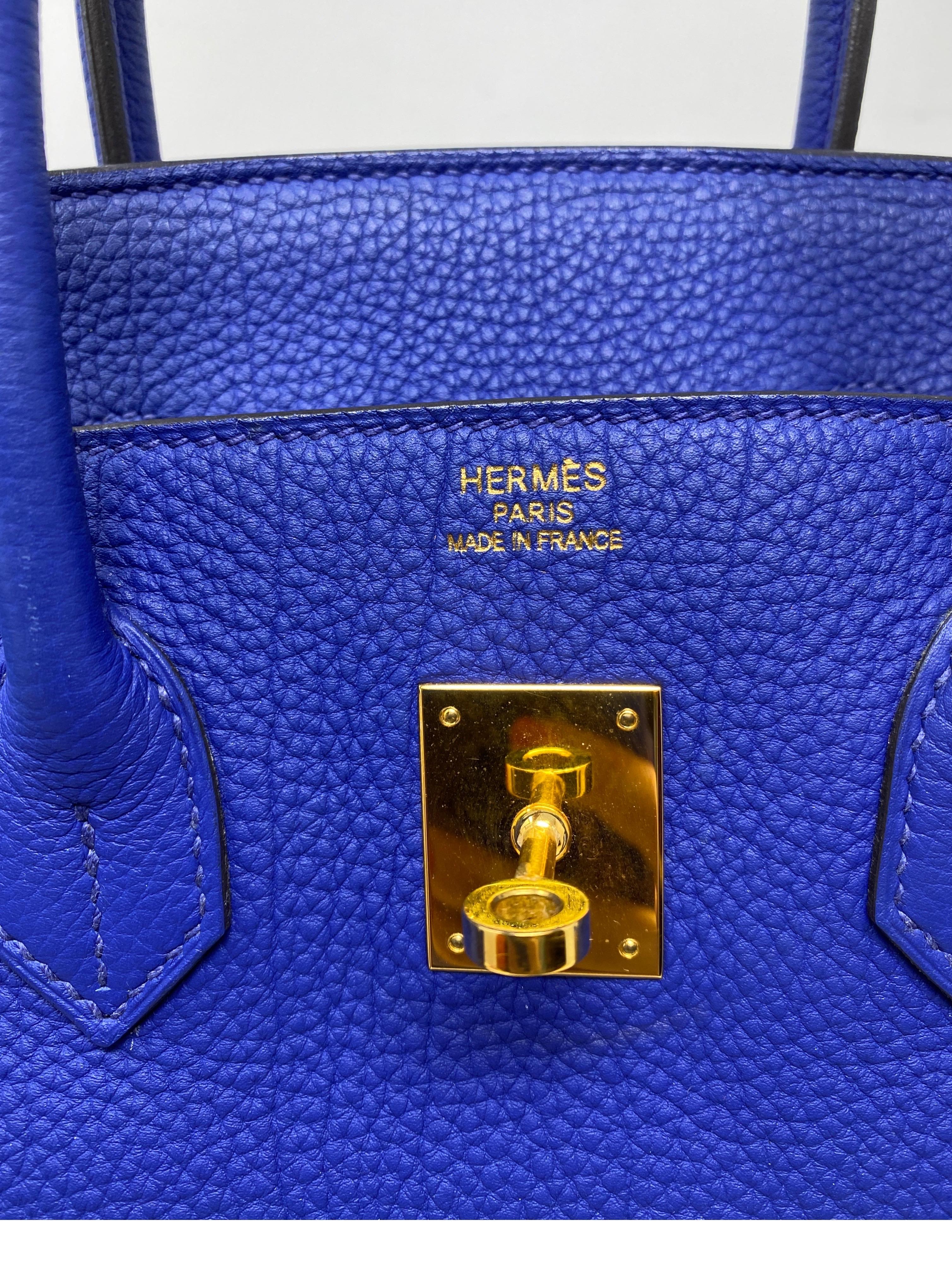 Hermes Blue Electrique Birkin 35 Bag  9