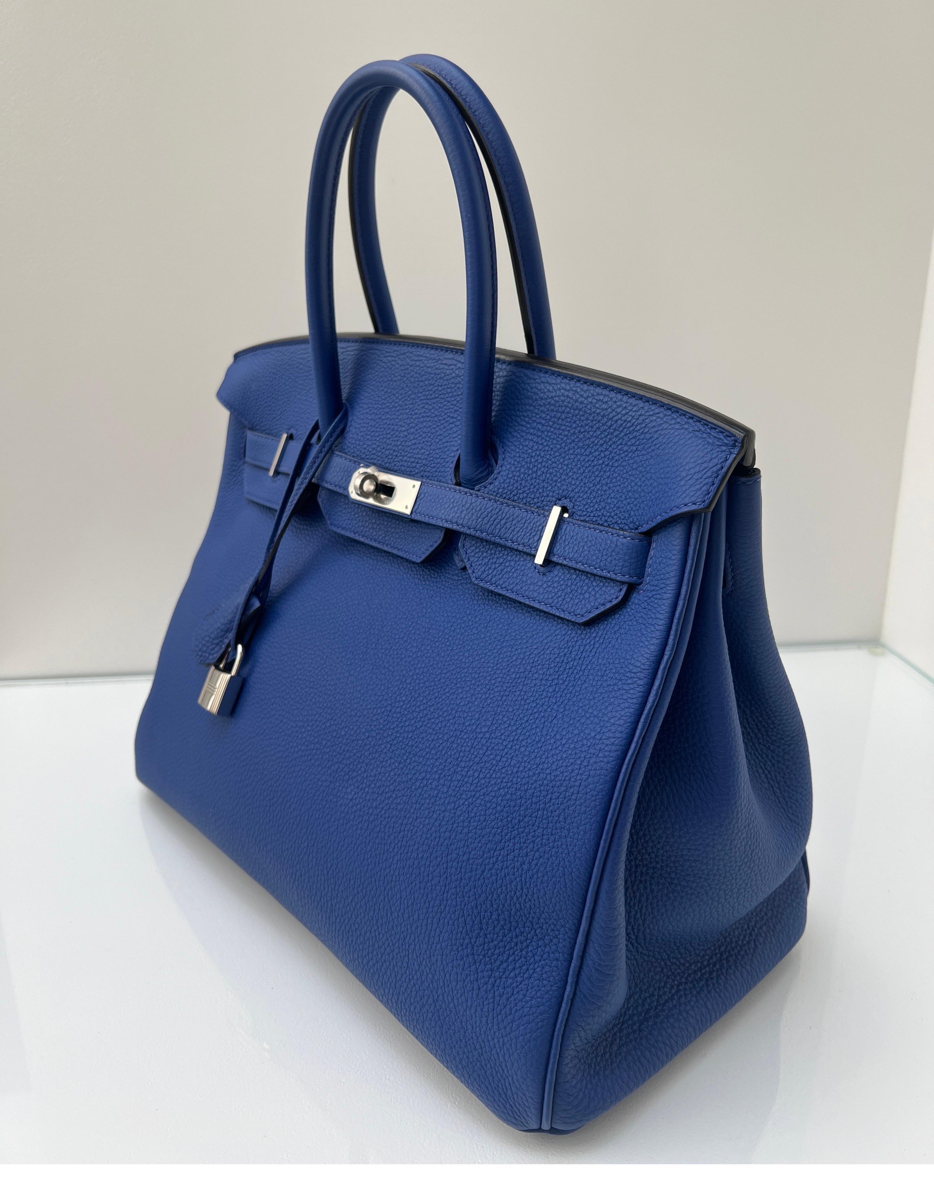 Hermes Blue Electrique Birkin 35 Bag 12