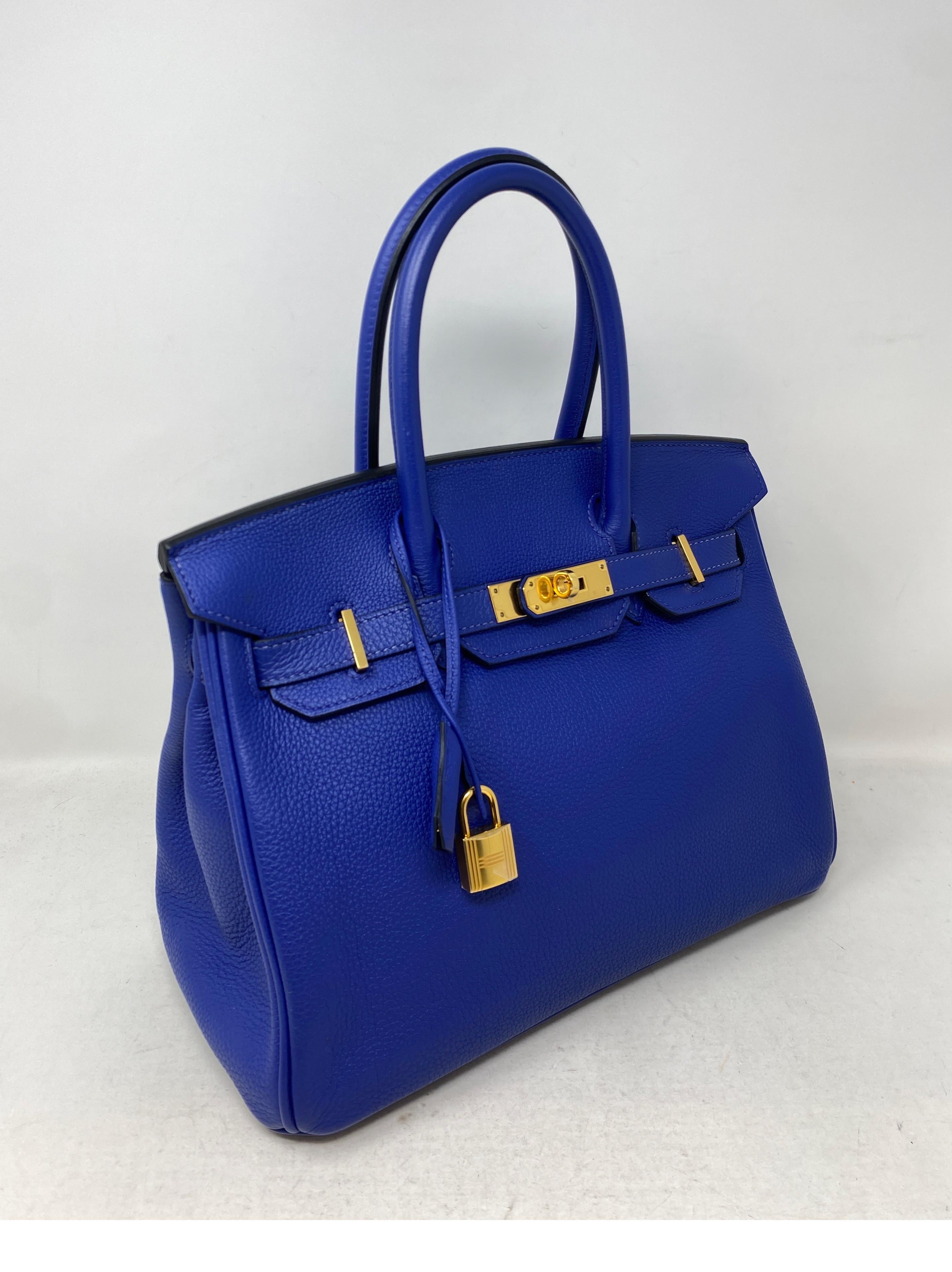 Hermès - Sac Birkin 35 Electrique bleu  14