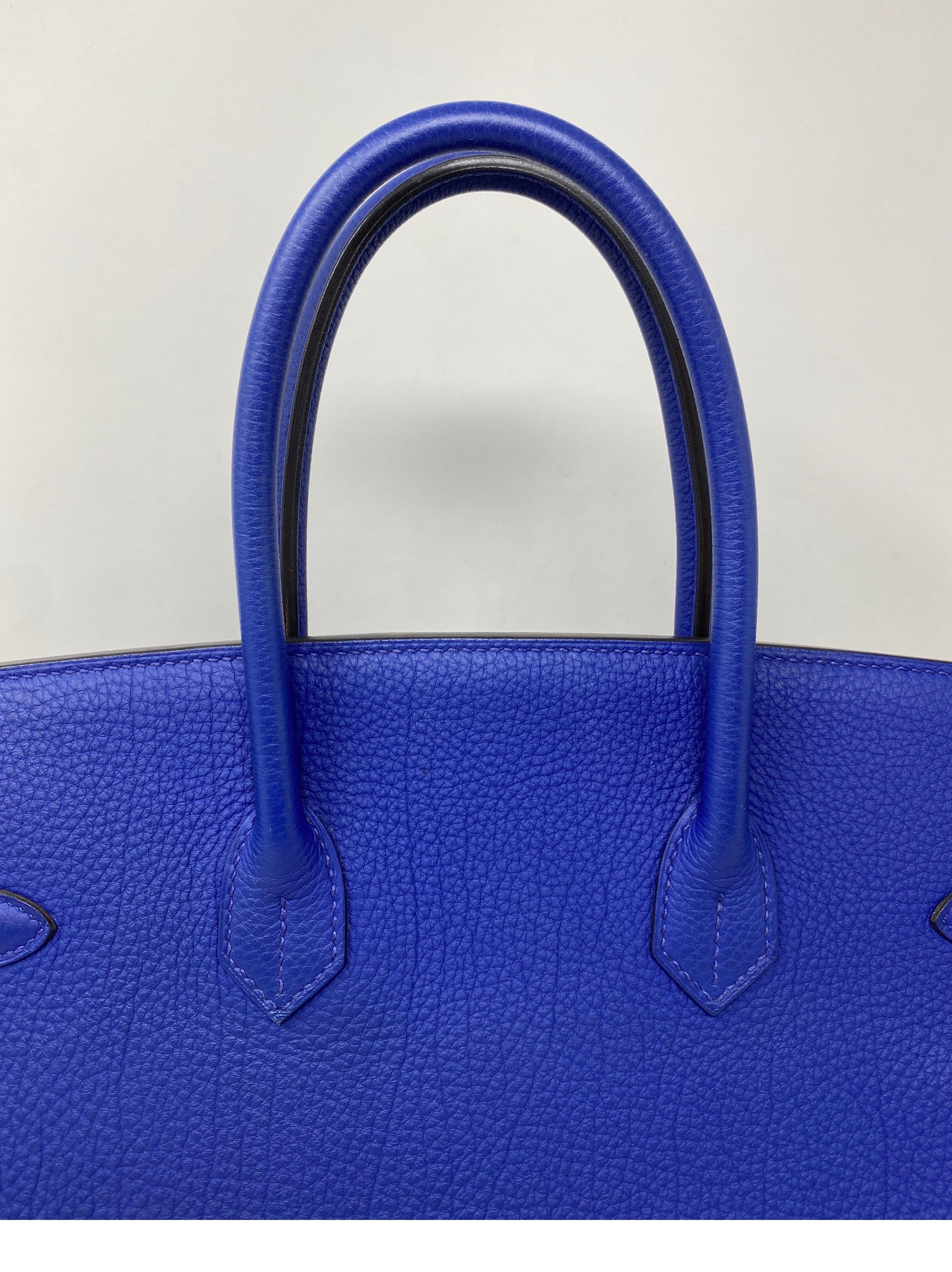 Hermes Blue Electrique Birkin 35 Bag  15