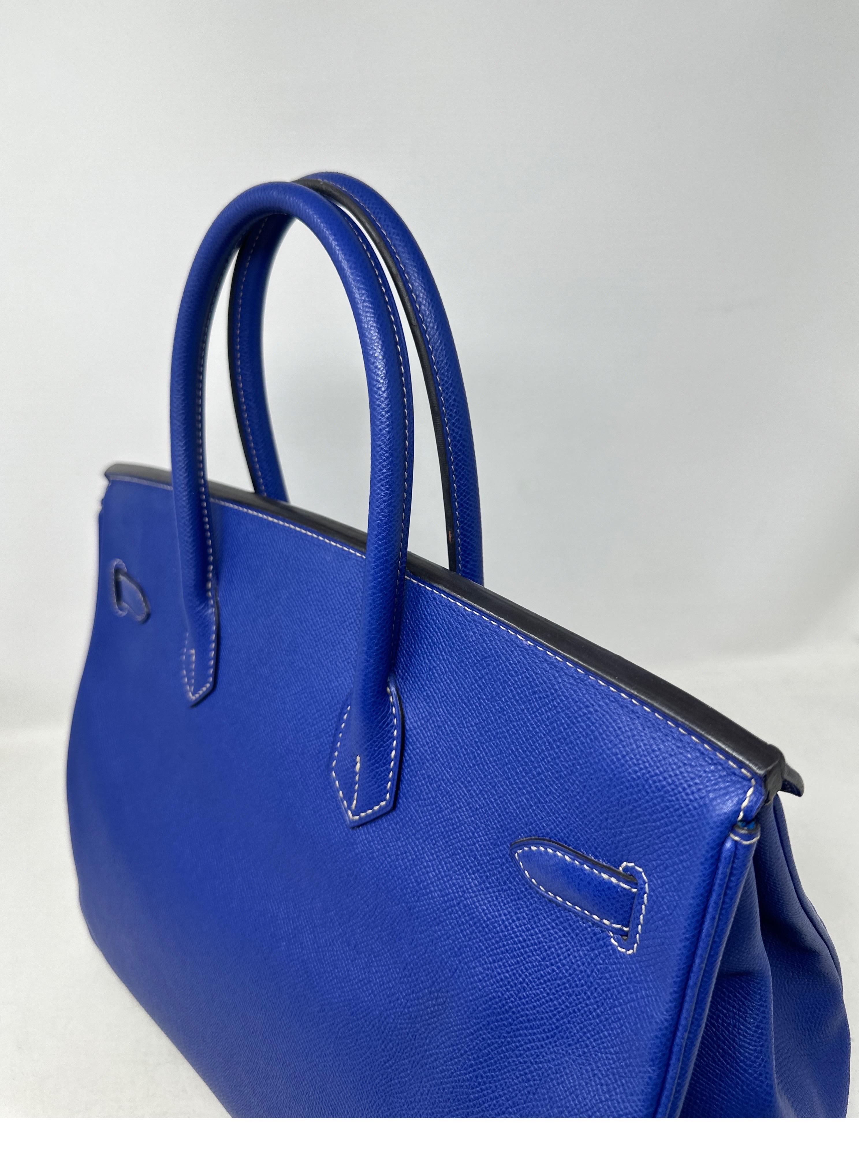 Hermes Blue Electrique Birkin 35 Bag  15