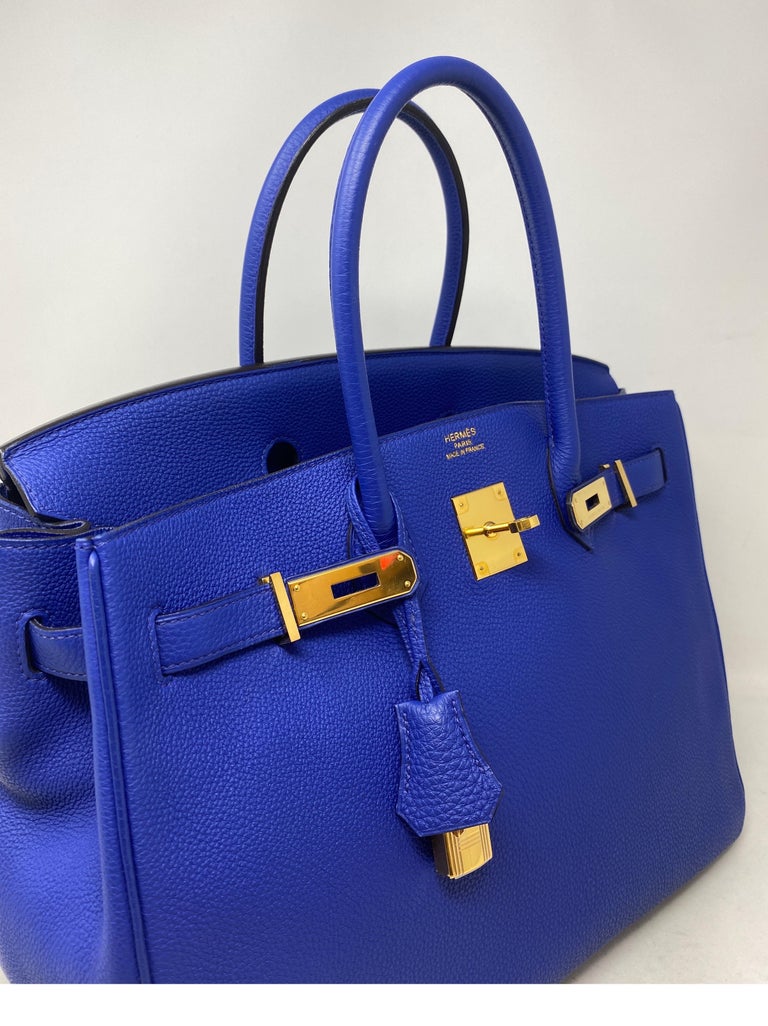Hermes Blue Electrique Birkin 35 Bag at 1stDibs