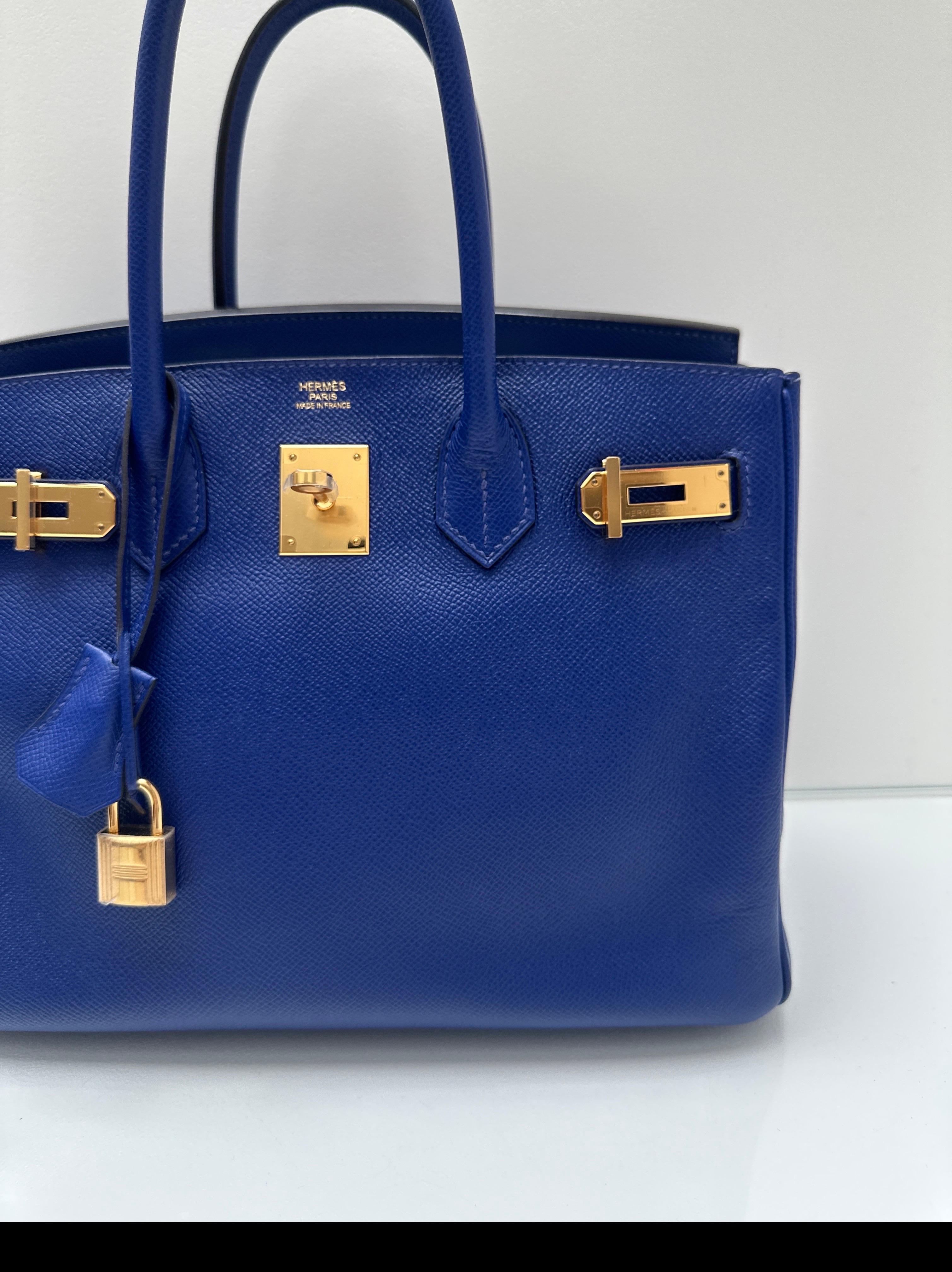 Hermes Blue Electrique Birkin 30 Bag For Sale 1
