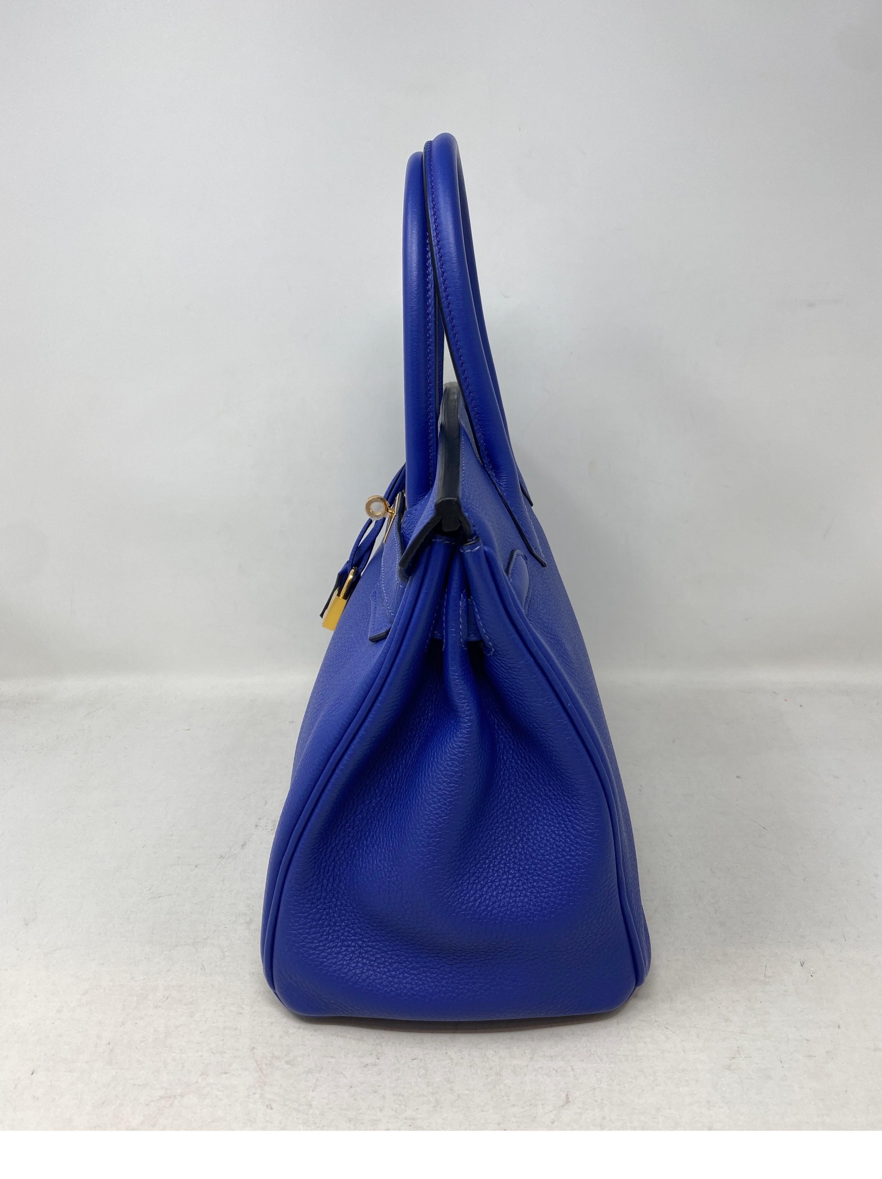 Hermes Blue Electrique Birkin 35 Bag  2