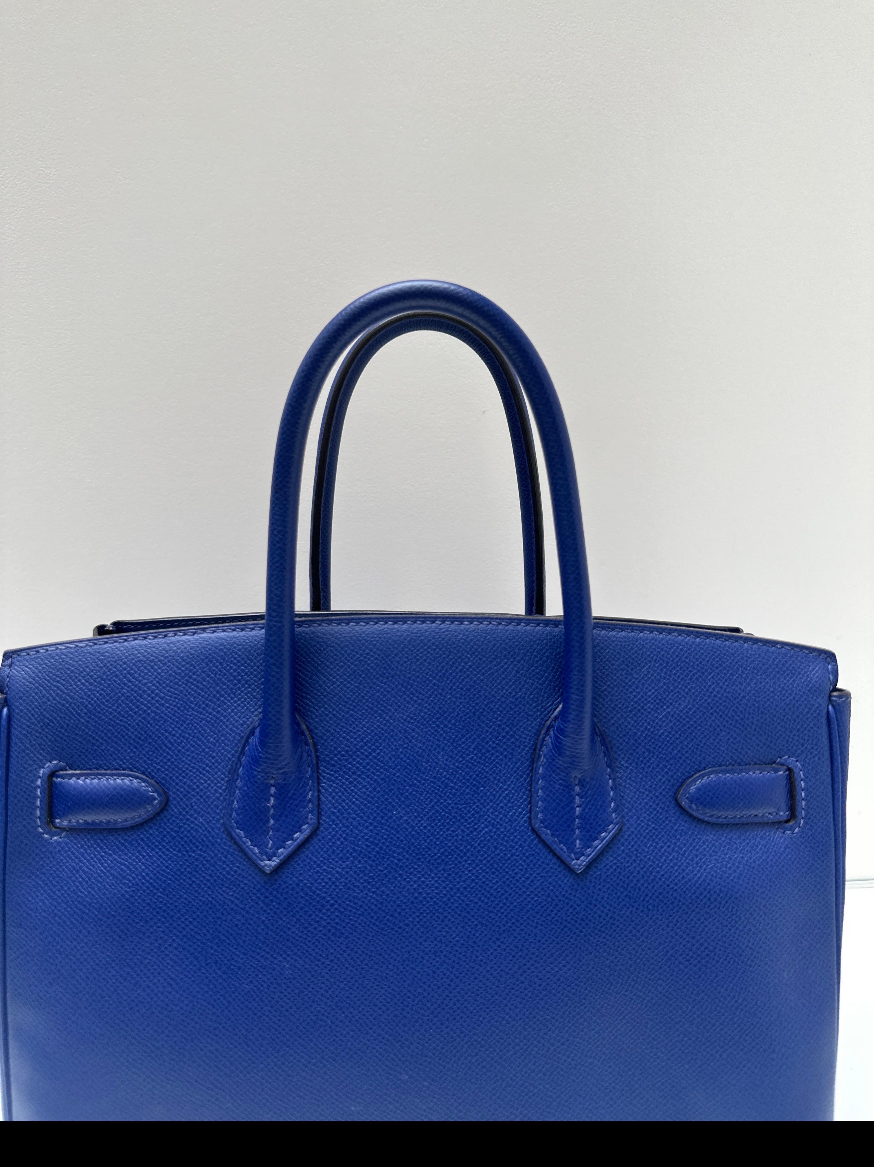 Hermes Blue Electrique Birkin 30 Bag For Sale 3