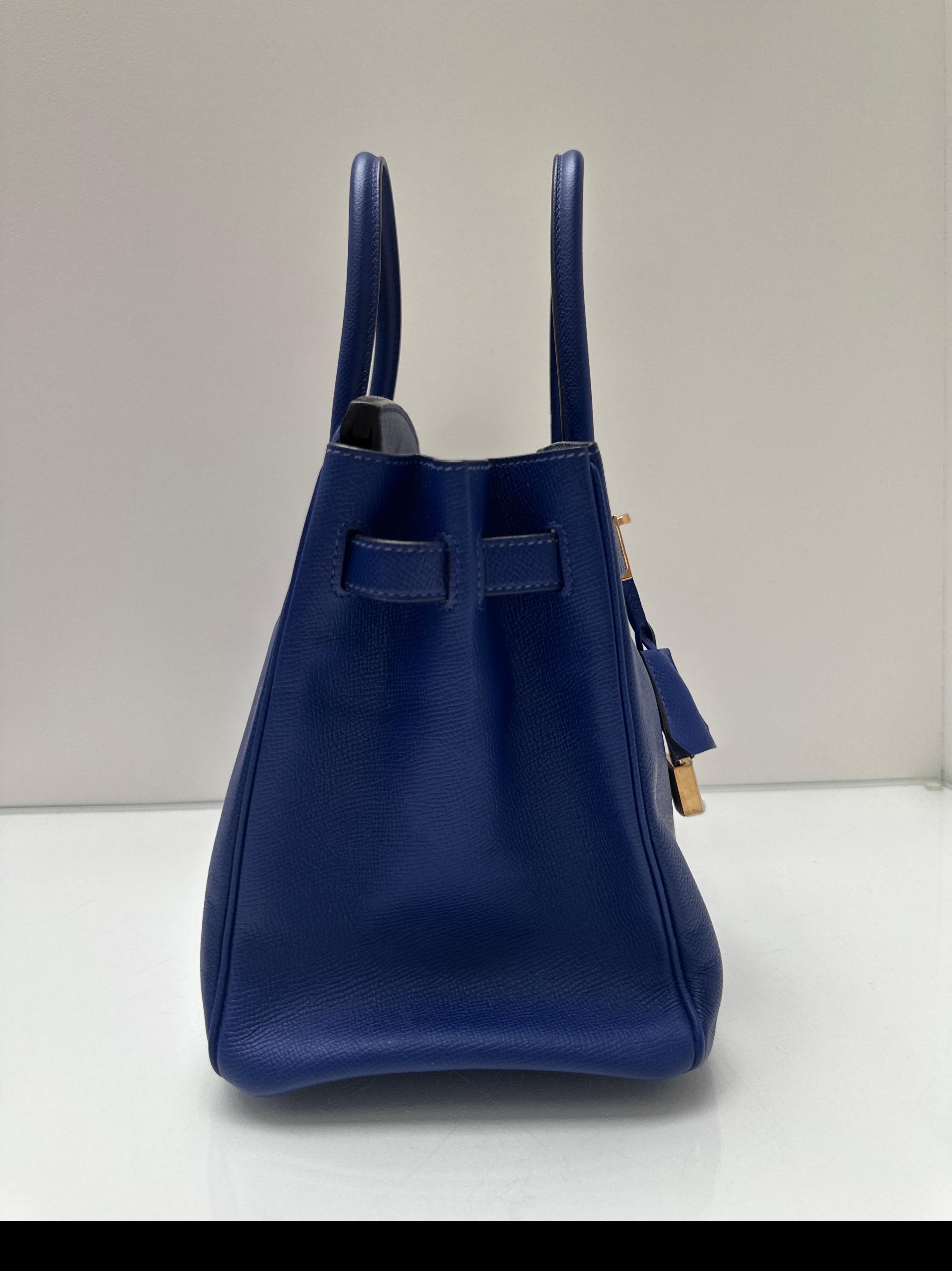 Hermes Blue Electrique Birkin 30 Bag For Sale 4