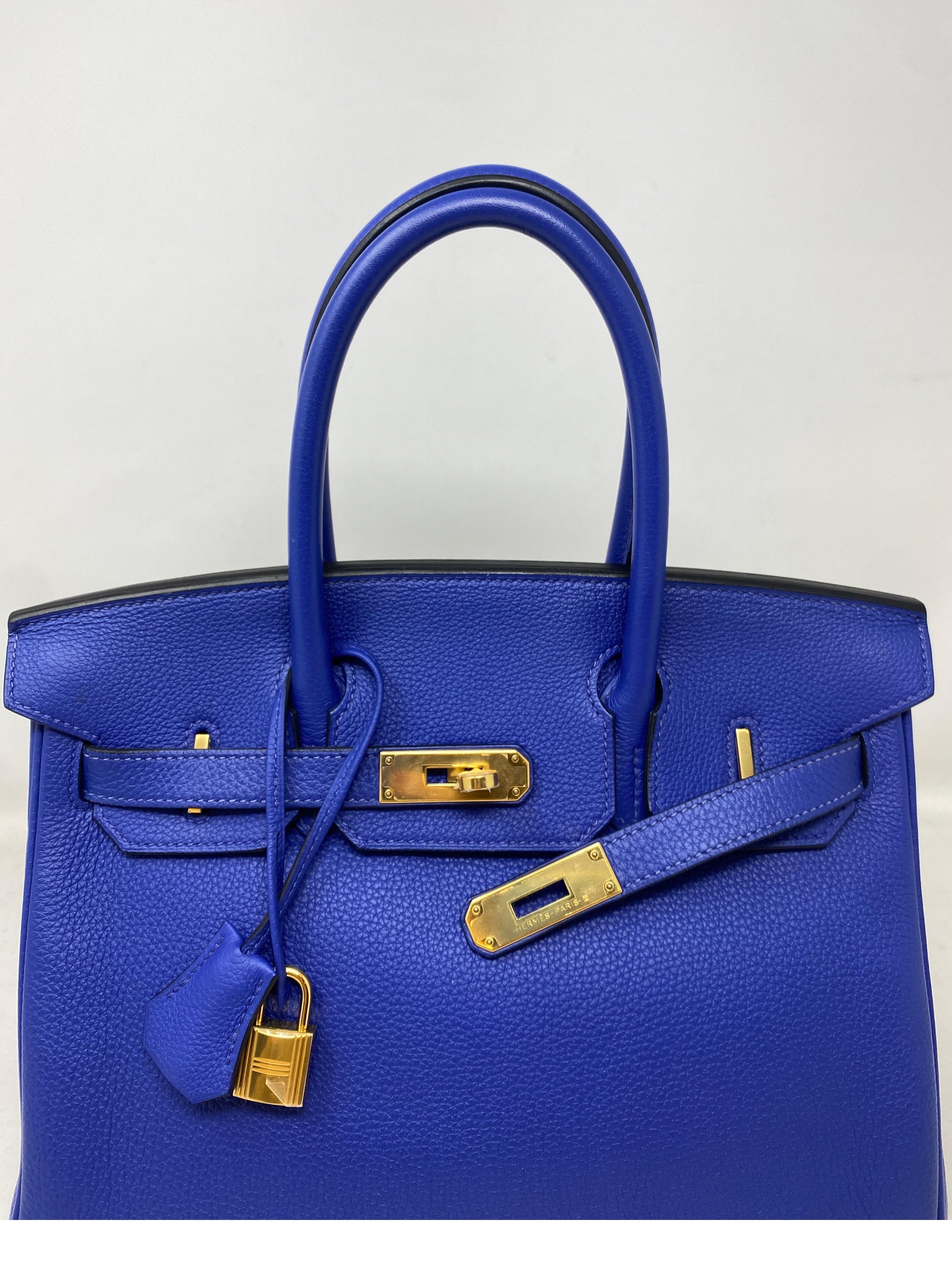 Hermes Blue Electrique Birkin 35 Bag  5
