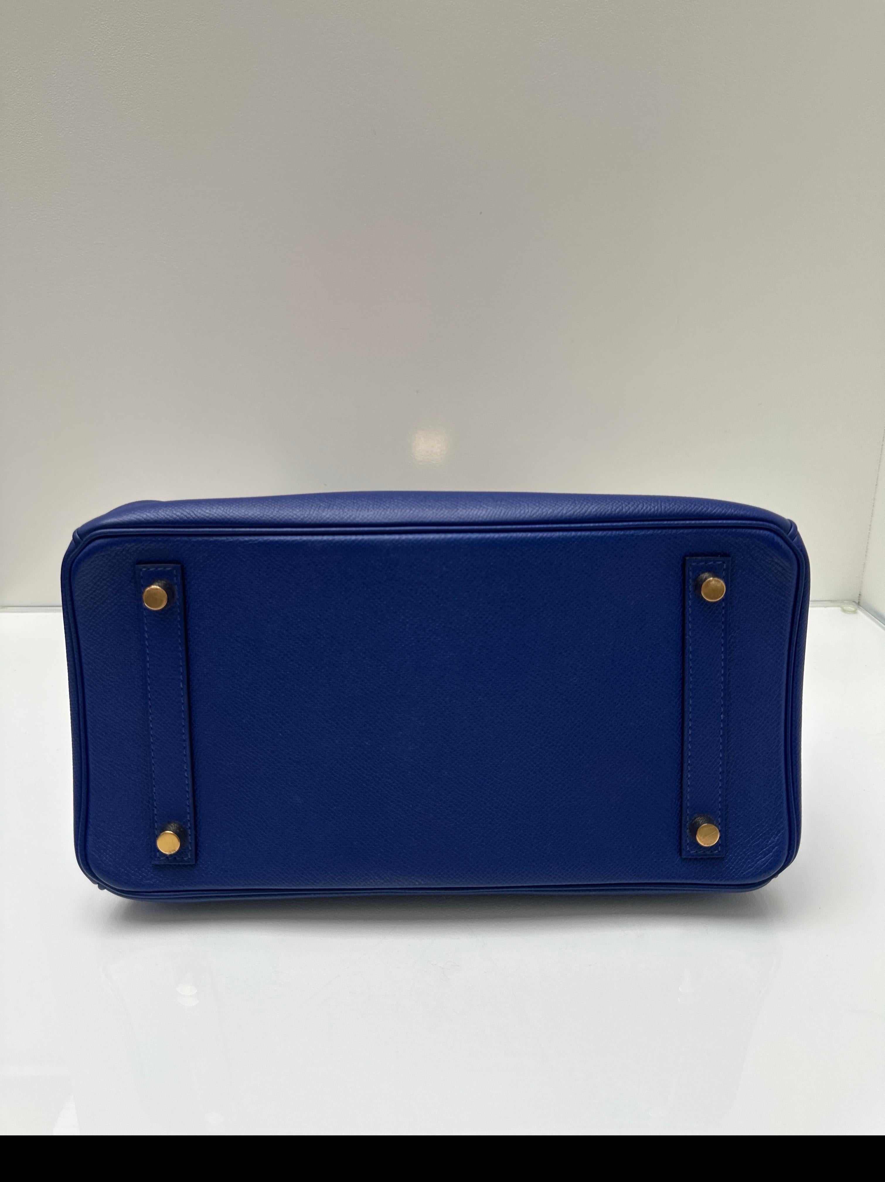 Hermes Blue Electrique Birkin 30 Bag For Sale 5