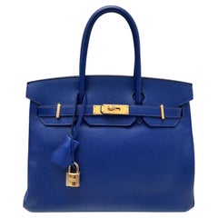 Hermes Blue Electrique Birkin 30 Bag