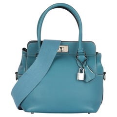 Hermès Blue Evercolor Leather Toolbox 20cm