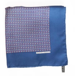 Hermes Blue Gavroche Silk Scarf