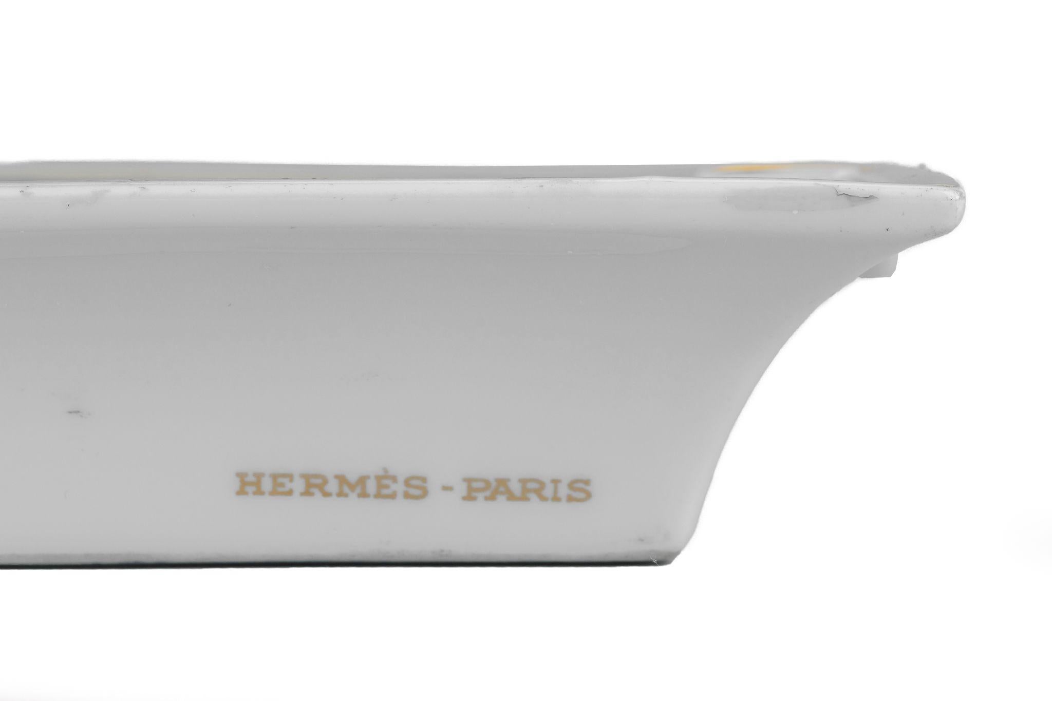 da uomo o donna Hermès Blue Gold Paris Knights Ashtray in vendita