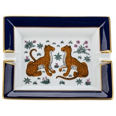 Hermes Blue Guepards Collectible Ashtray