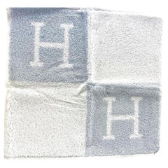 Vintage Hermès Blue H Logo Hand Towel 9herm65