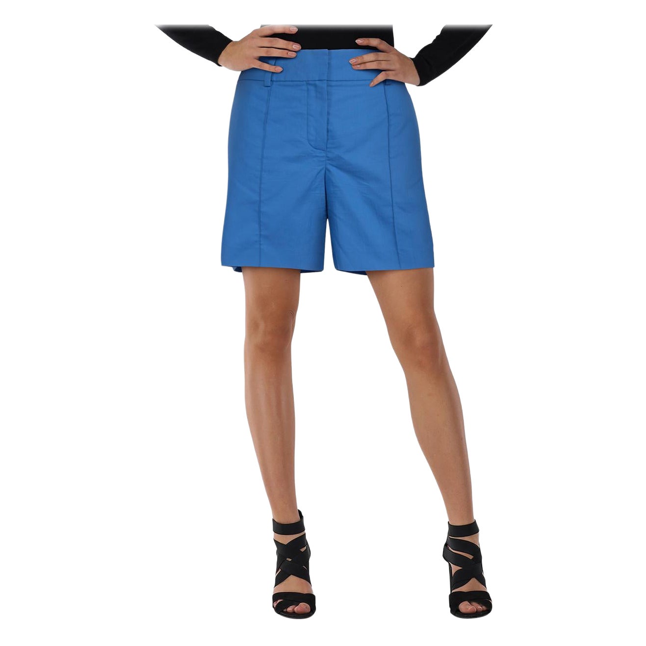 Hermès Blue High Rise Shorts Size S