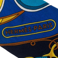 Hermès Blue Hippie Silk Twilly