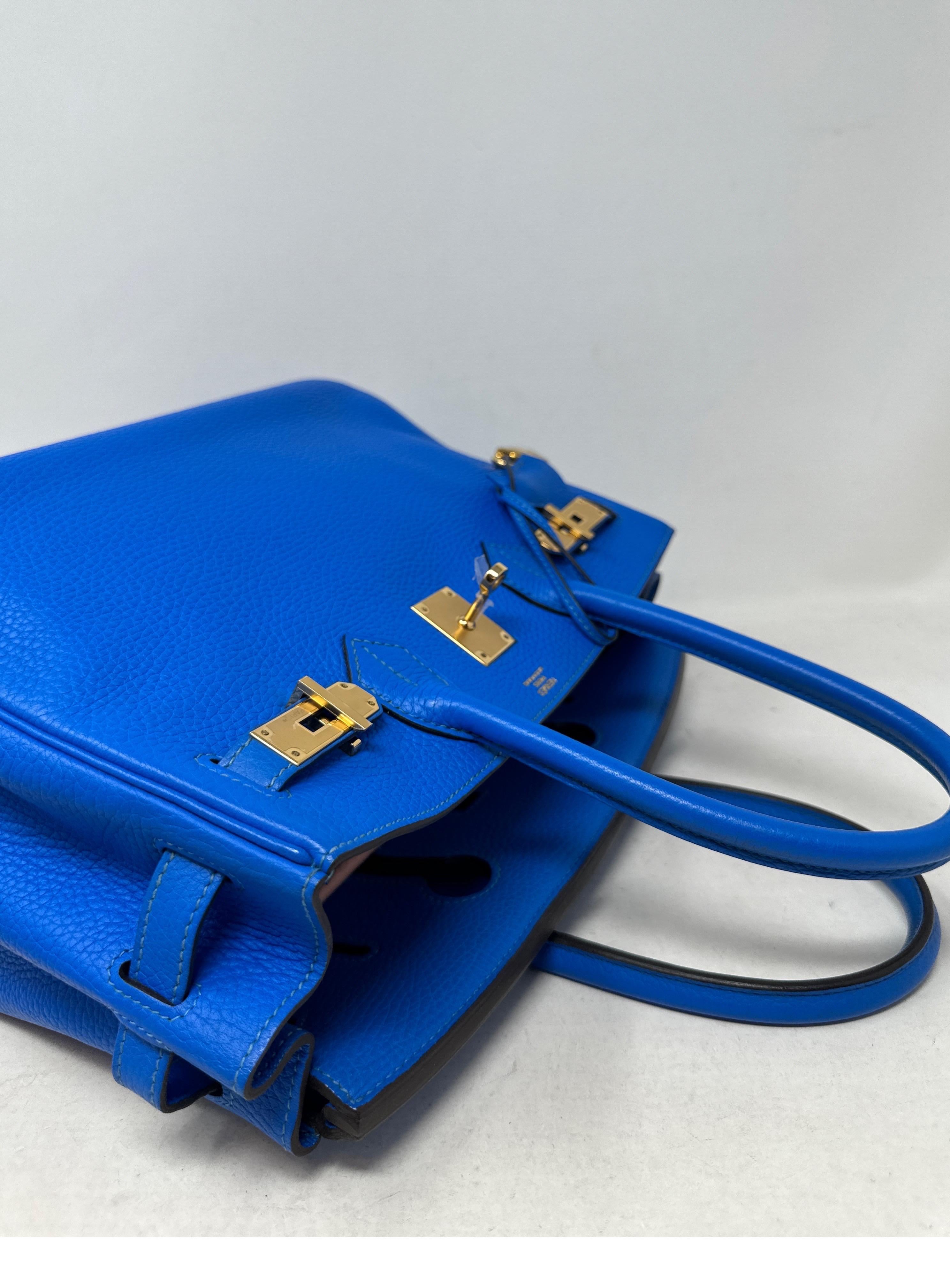 Blaue Hydra Birkin 30 Tasche von Hermès  6