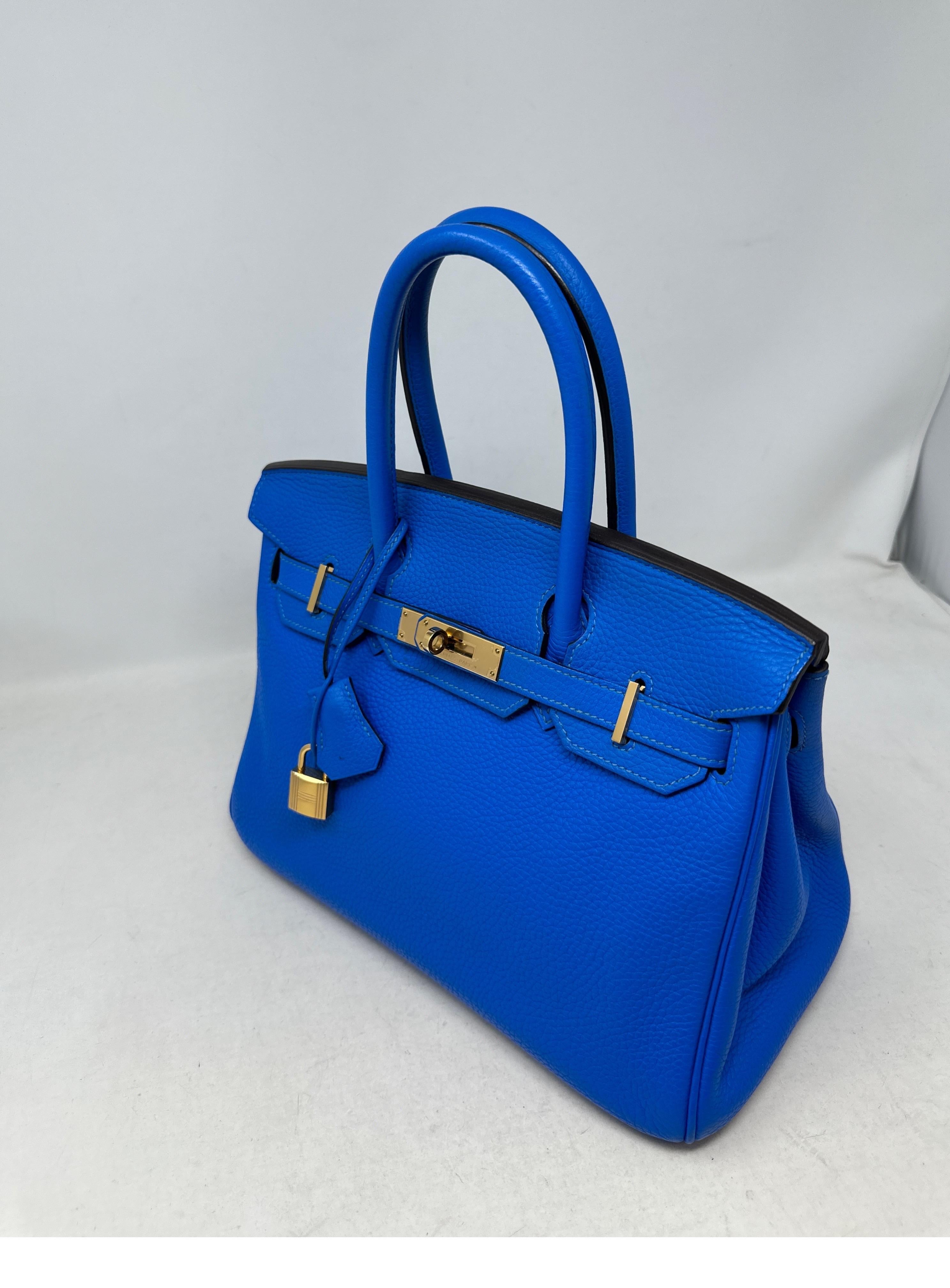 Hermes Blue Hydra Birkin 30 Bag 15