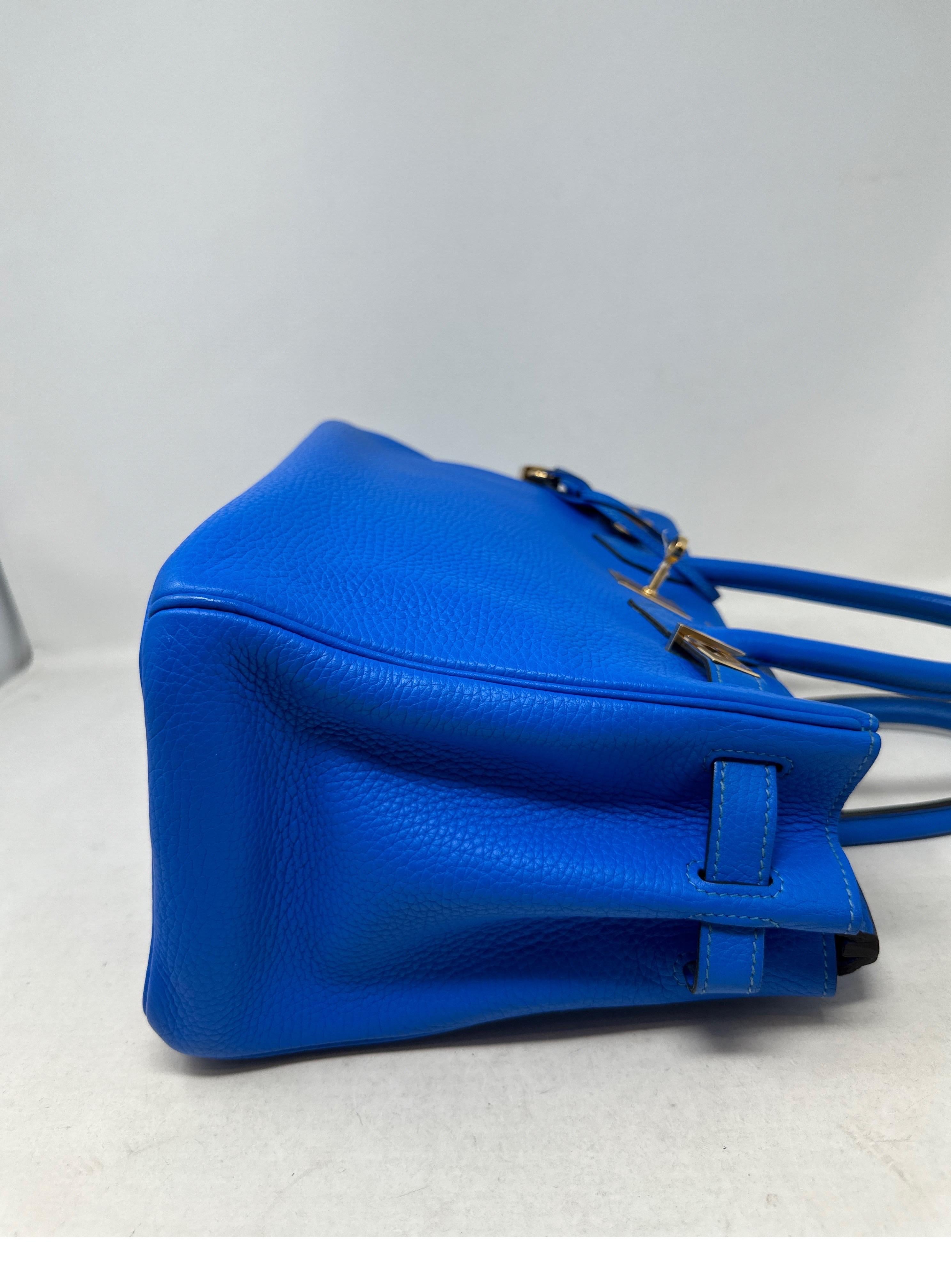 Hermes Blue Hydra Birkin 30 Bag 5