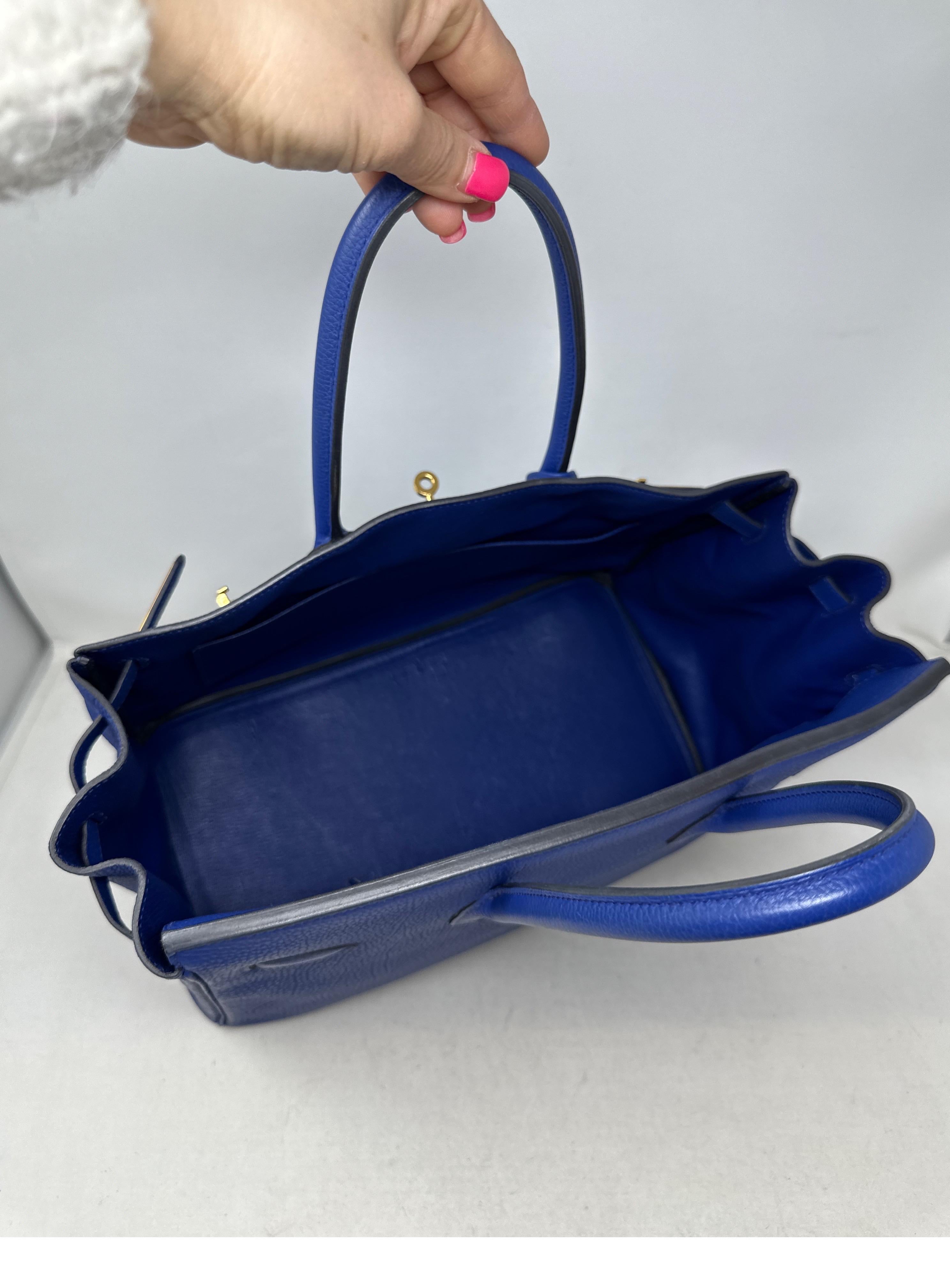 Hermes Blue Hydra Birkin 35 Bag 6