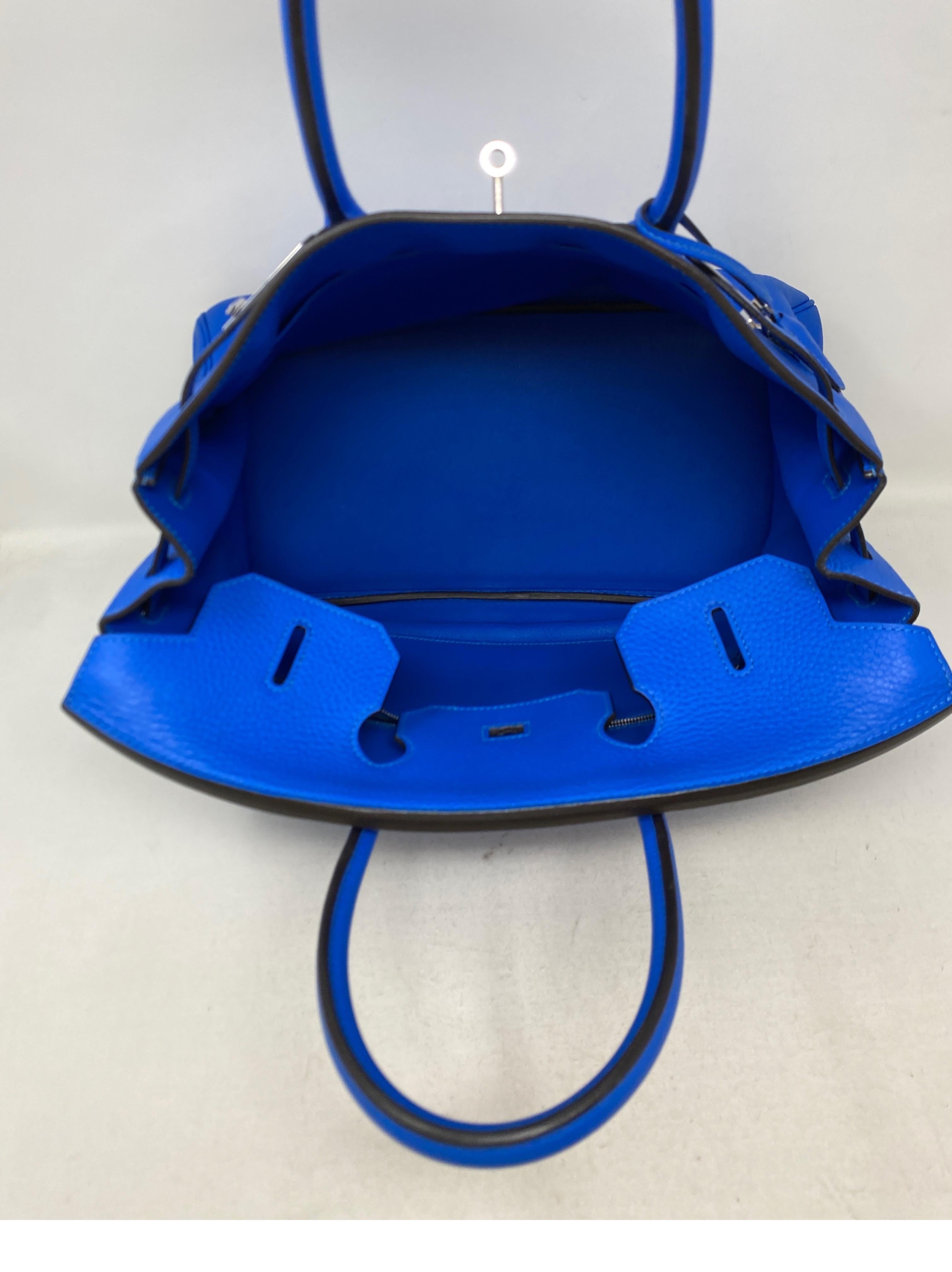 Hermes Blue Hydra Birkin 35 Bag 7