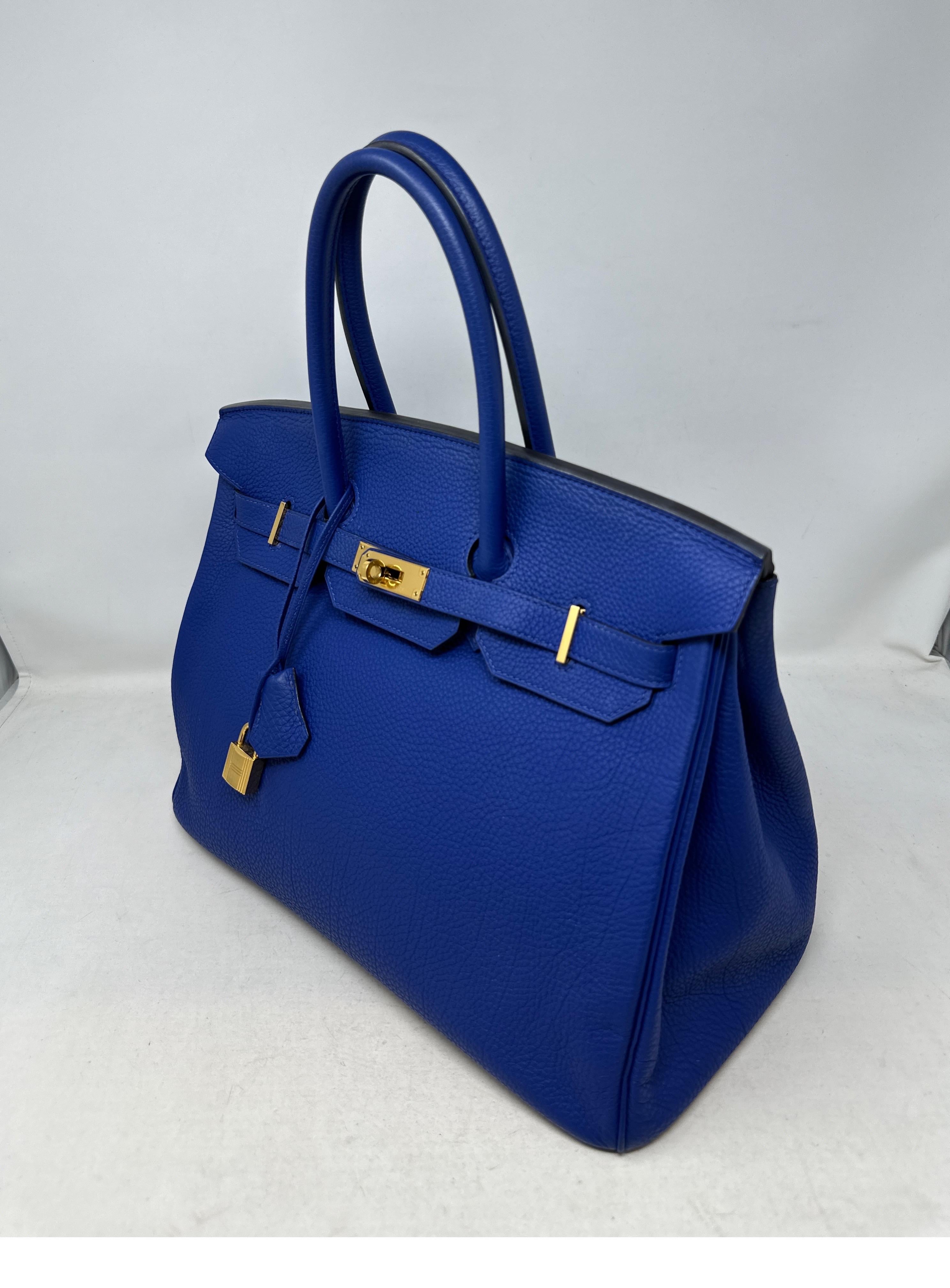 Hermes Blue Hydra Birkin 35 Bag 9