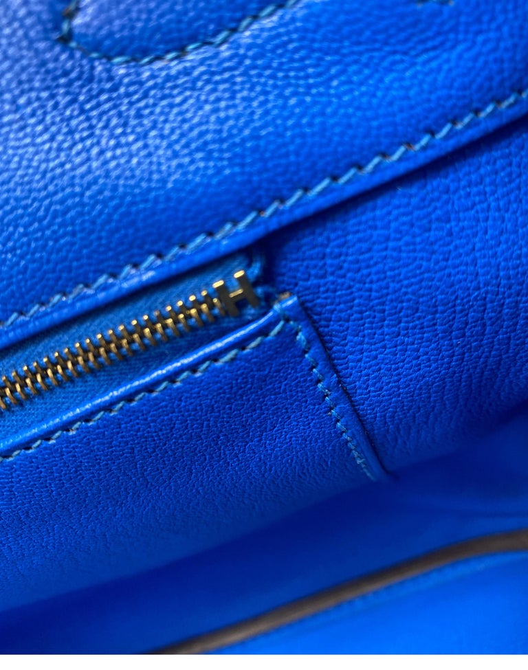 Hermes Blue Hydra Birkin 35 Bag For Sale 10